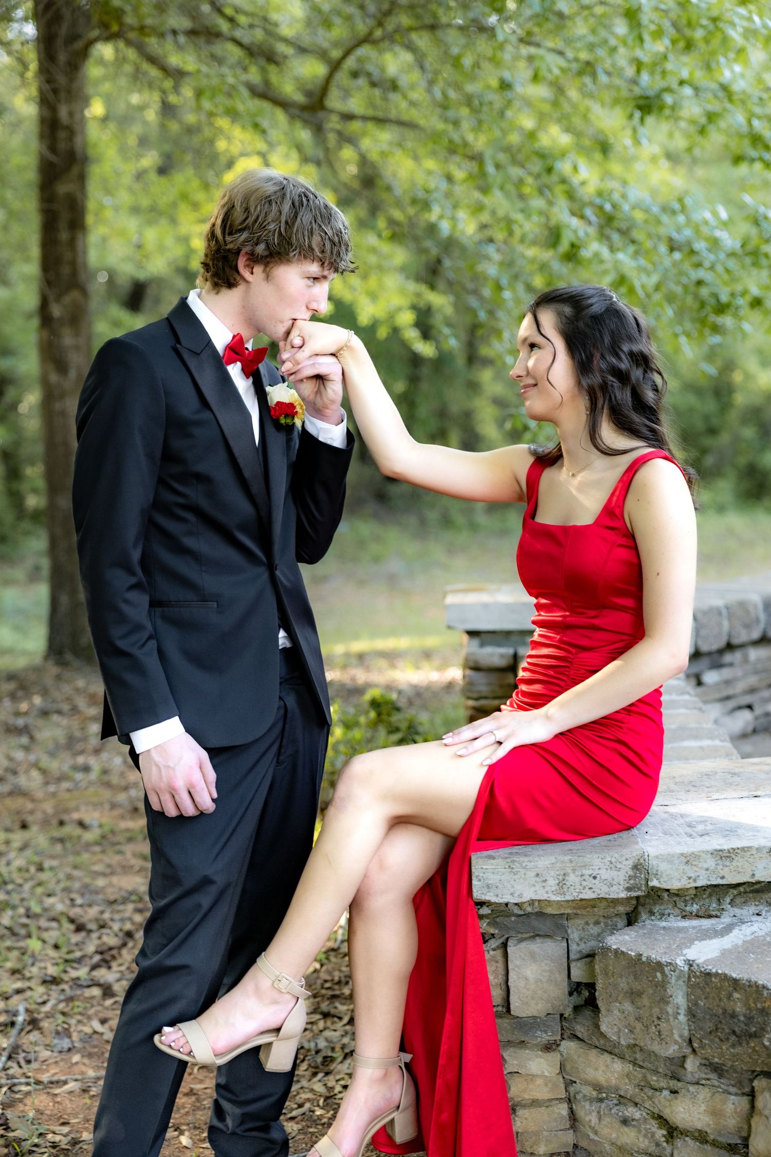 Ridgecrest Christian School Senior Couple Prom Photos at Jordan's Activity Barn at Kelly Creek Midland City, Alabama