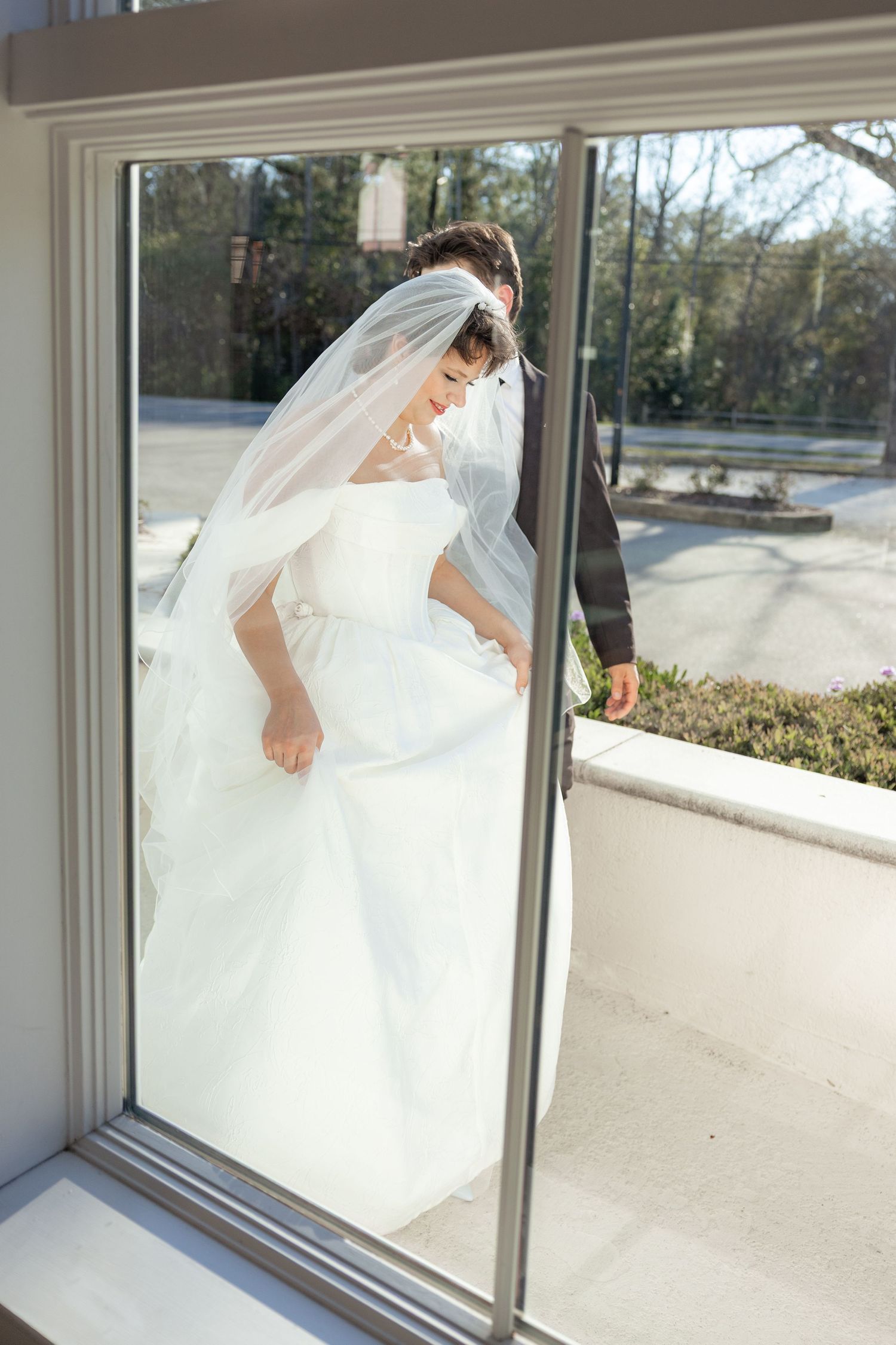 Wedding Couple Photos at Saint Francis at The Point Anglican Church Fairhope, Alabama