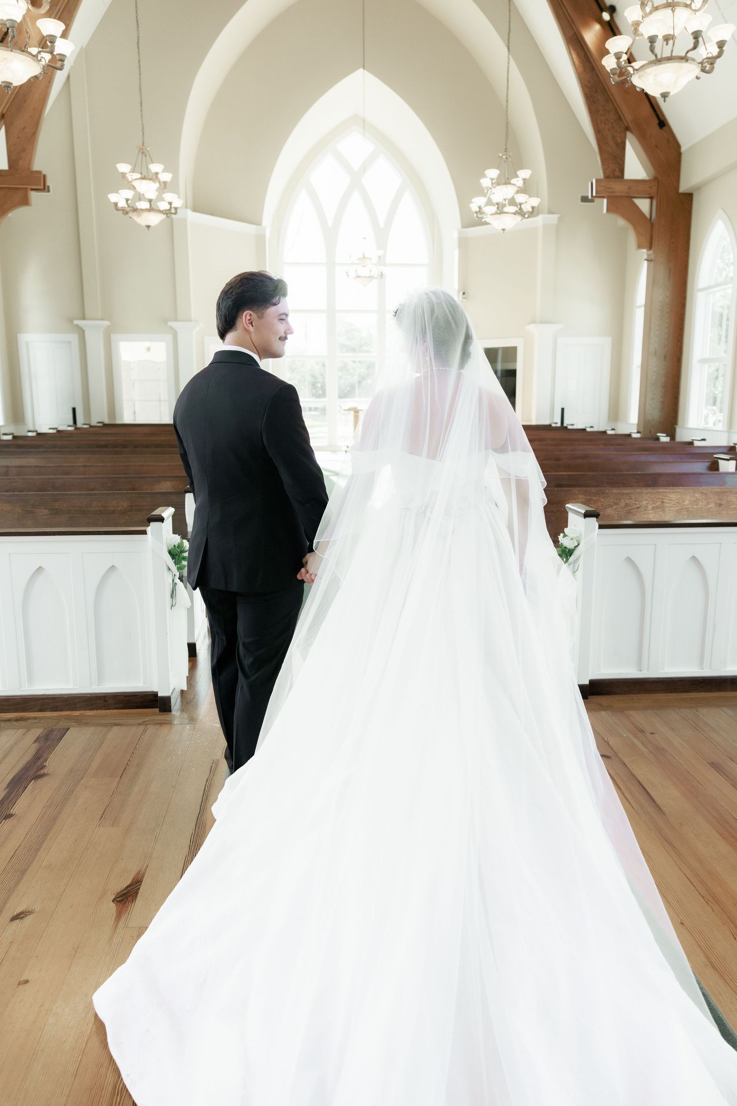 Wedding Couple Photos at Saint Francis at The Point Anglican Church Fairhope, Alabama