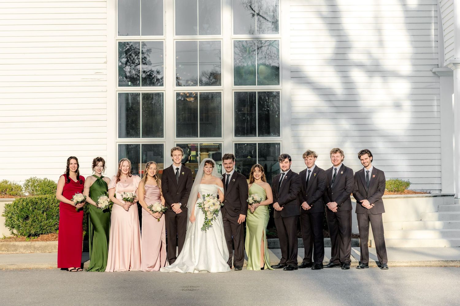 Wedding Party Photos at Saint Francis at The Point Anglican Church Fairhope, Alabama