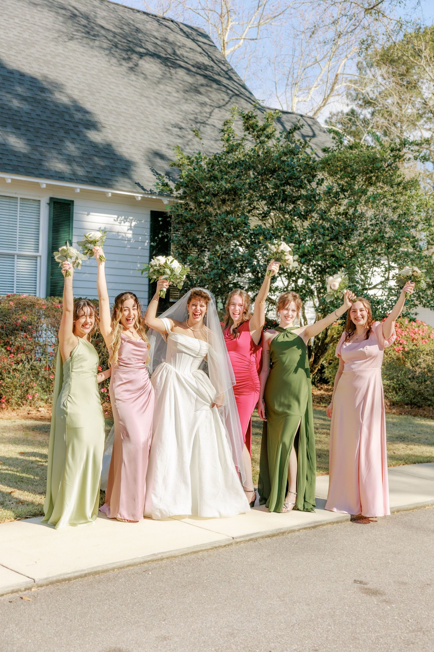 Wedding Party Photos at Saint Francis at The Point Anglican Church Fairhope, Alabama