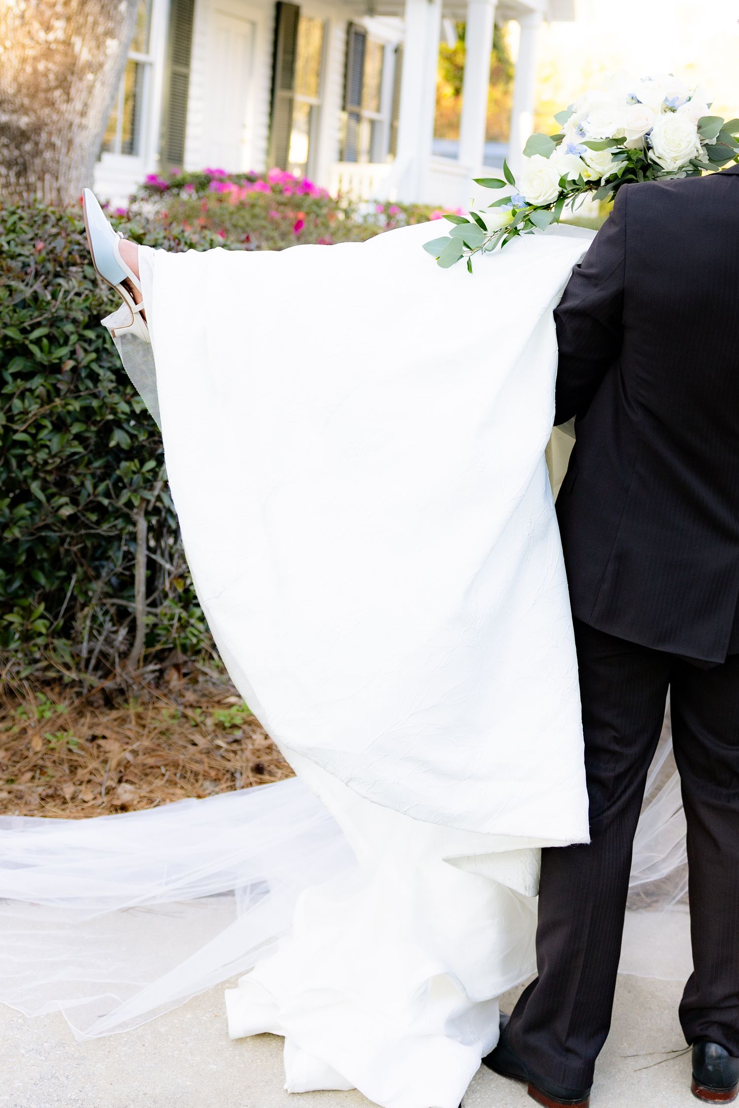 Wedding Couple Photos at Saint Francis at The Point Anglican Church Fairhope, Alabama