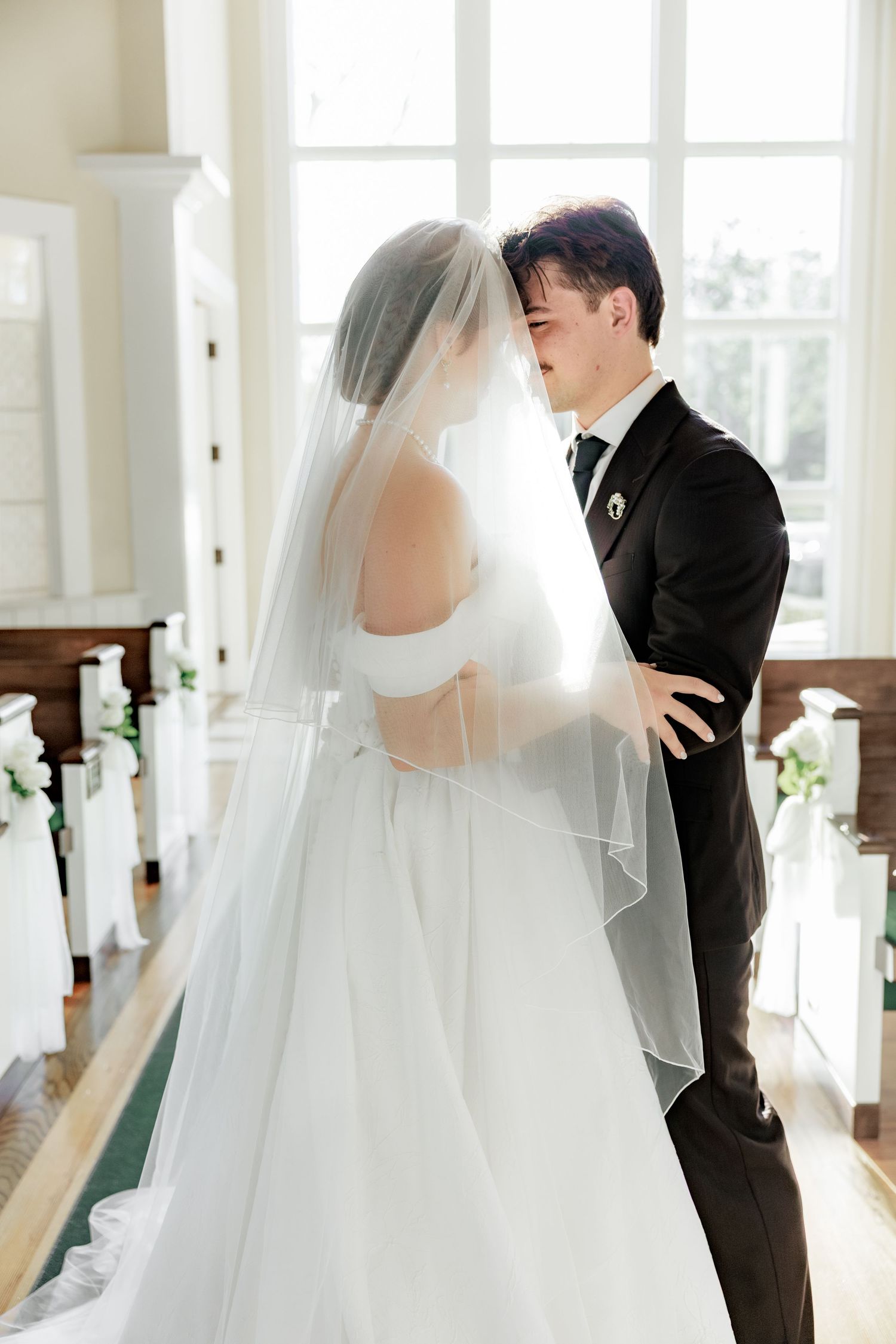 Wedding Couple Photos at Saint Francis at The Point Anglican Church Fairhope, Alabama