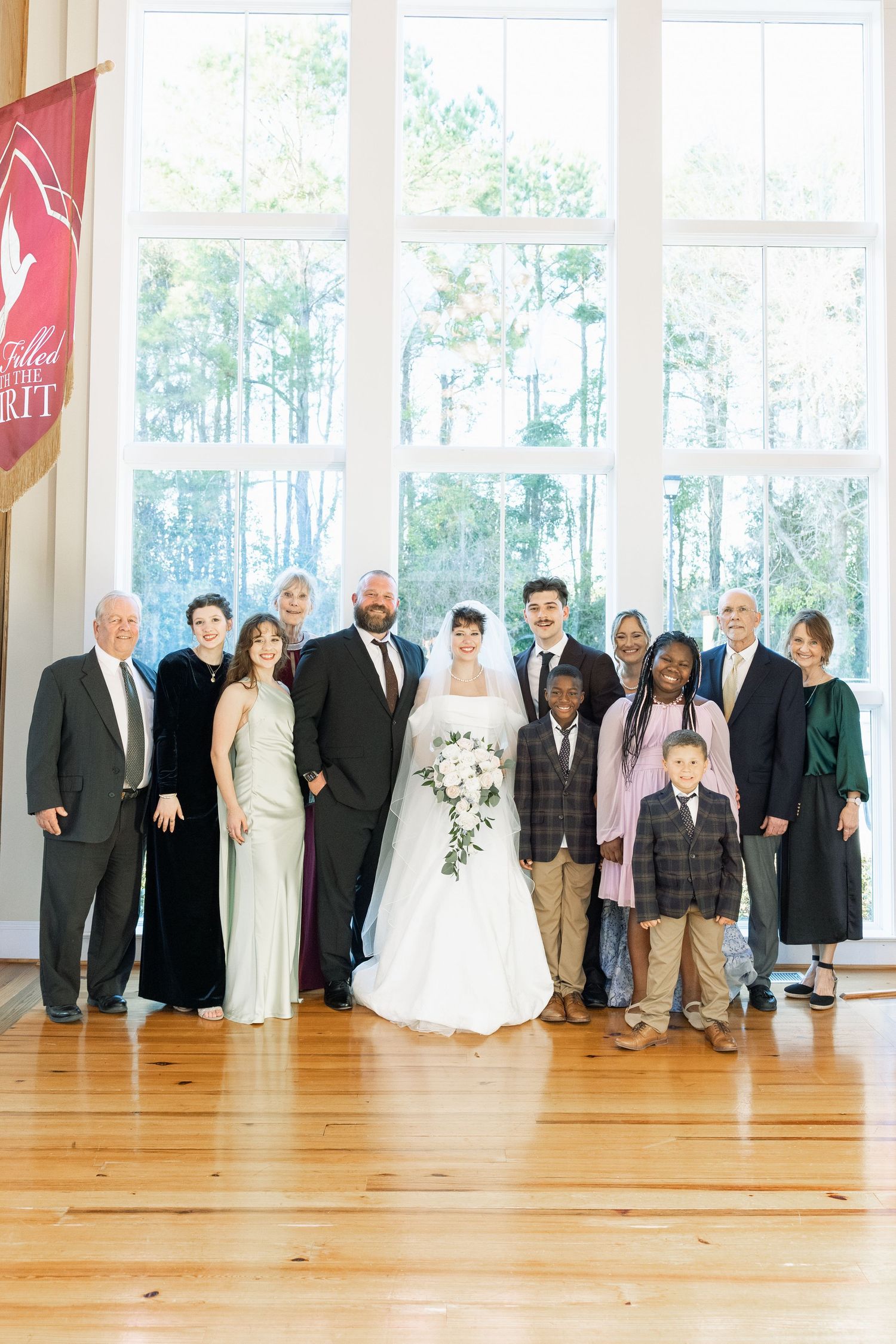 Wedding Family Photos at Saint Francis at The Point Anglican Church Fairhope, Alabama