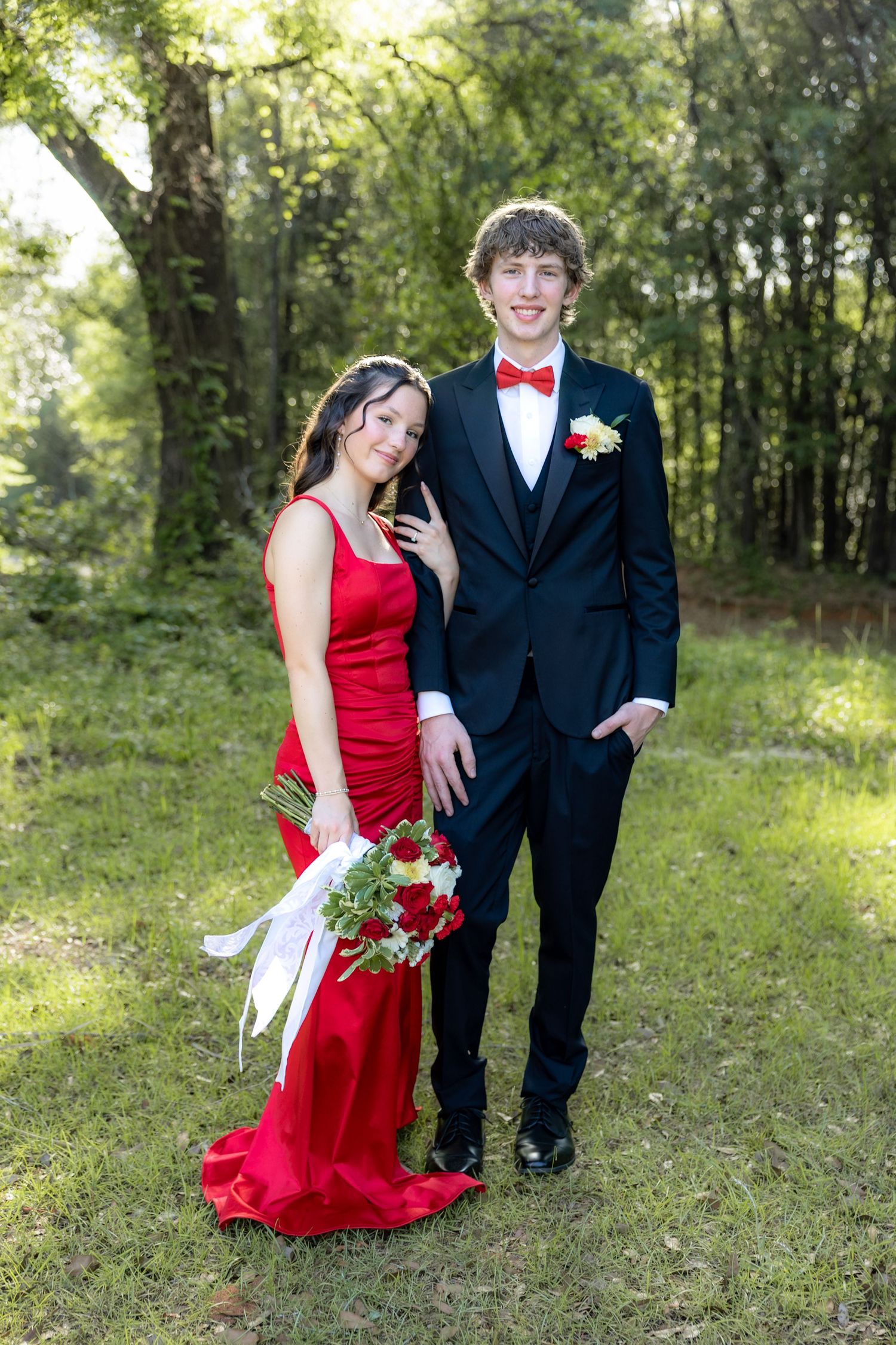Ridgecrest Christian School Senior Couple Prom Photos at Jordan's Activity Barn at Kelly Creek Midland City, Alabama