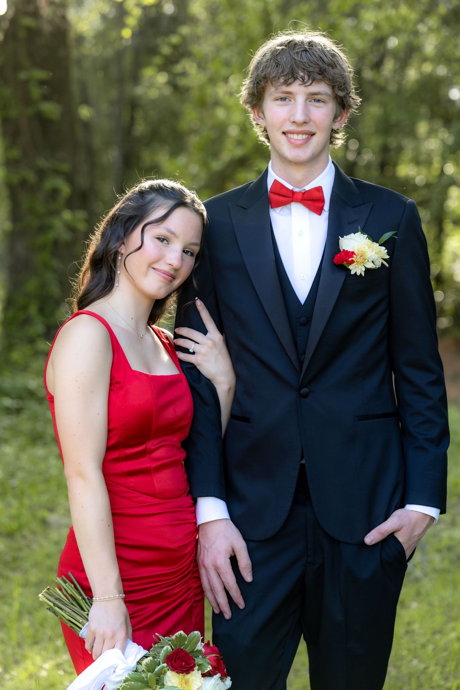 Ridgecrest Christian School Senior Couple Prom Photos at Jordan's Activity Barn at Kelly Creek Midland City, Alabama
