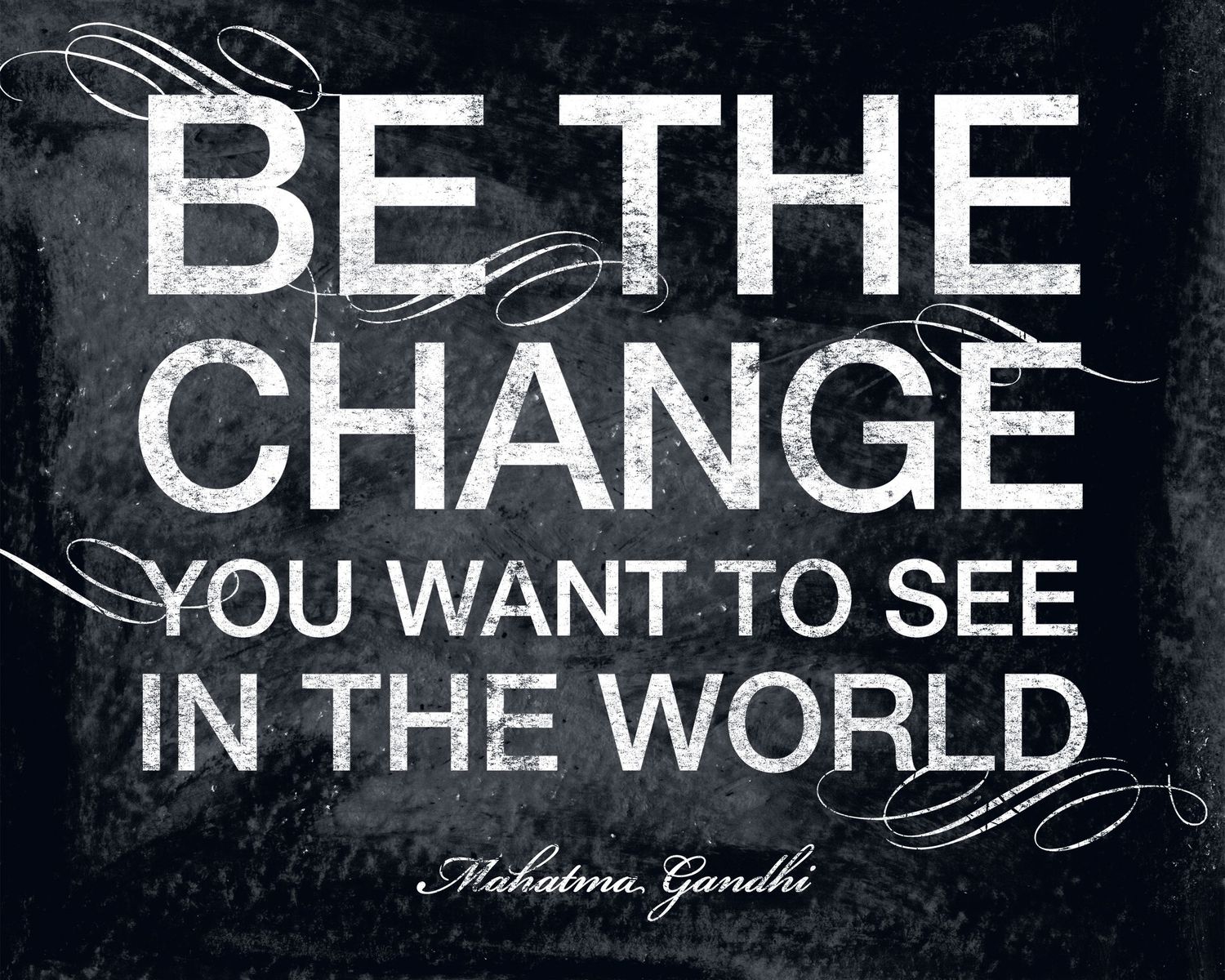 Mahatma Gandhi Quote, Inspirational Quote, Inspirational Art, Inspirational Downloadable Art, Instant Download Artwork, Be the Change Art