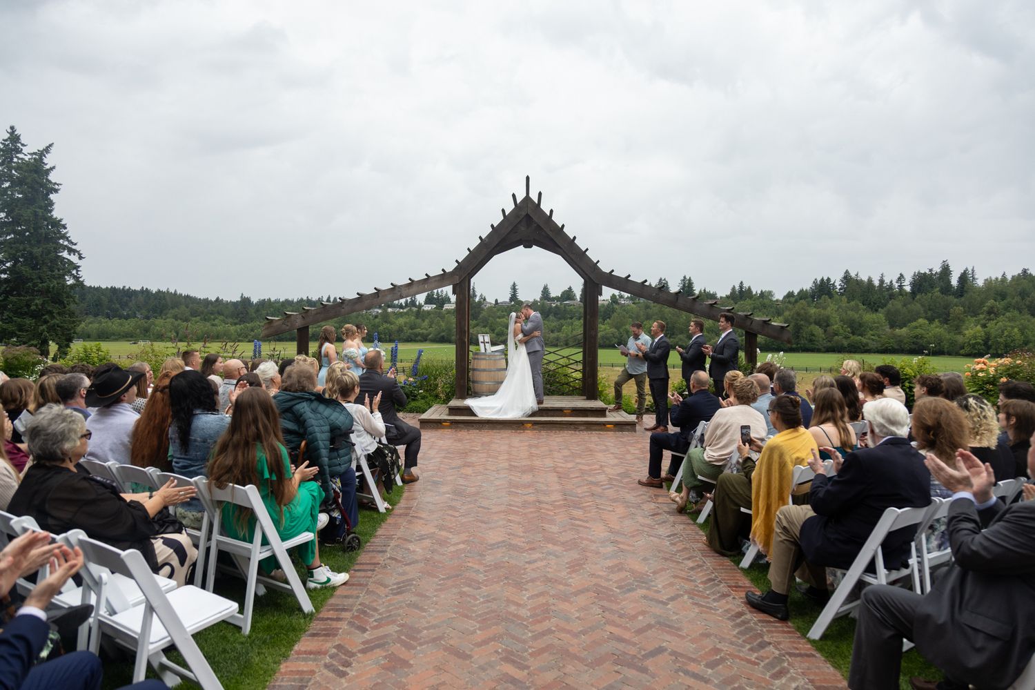 Authentic wedding ceremony exchange of vows in Seattle by King Boykins LLC.