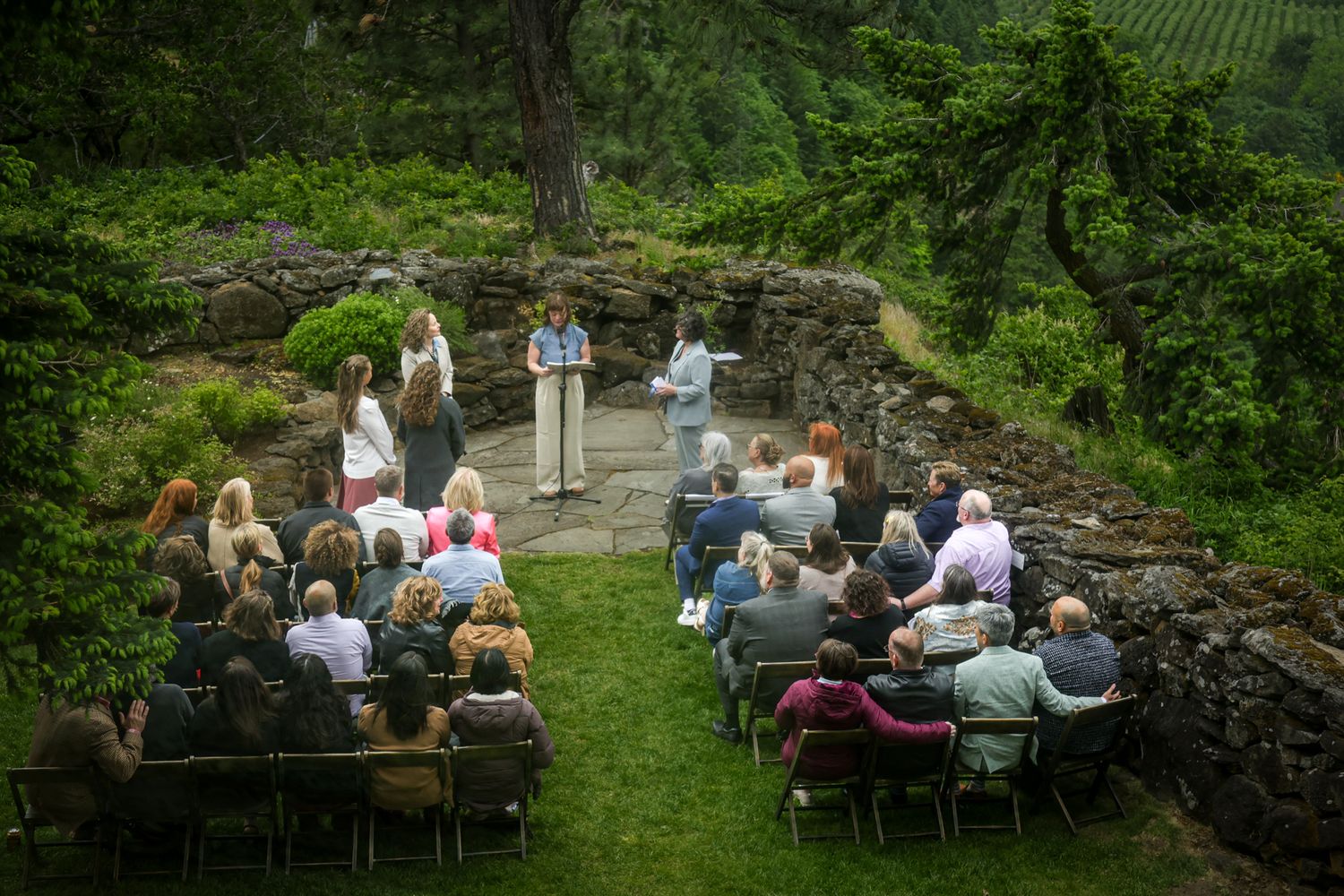 ceremony drone shot