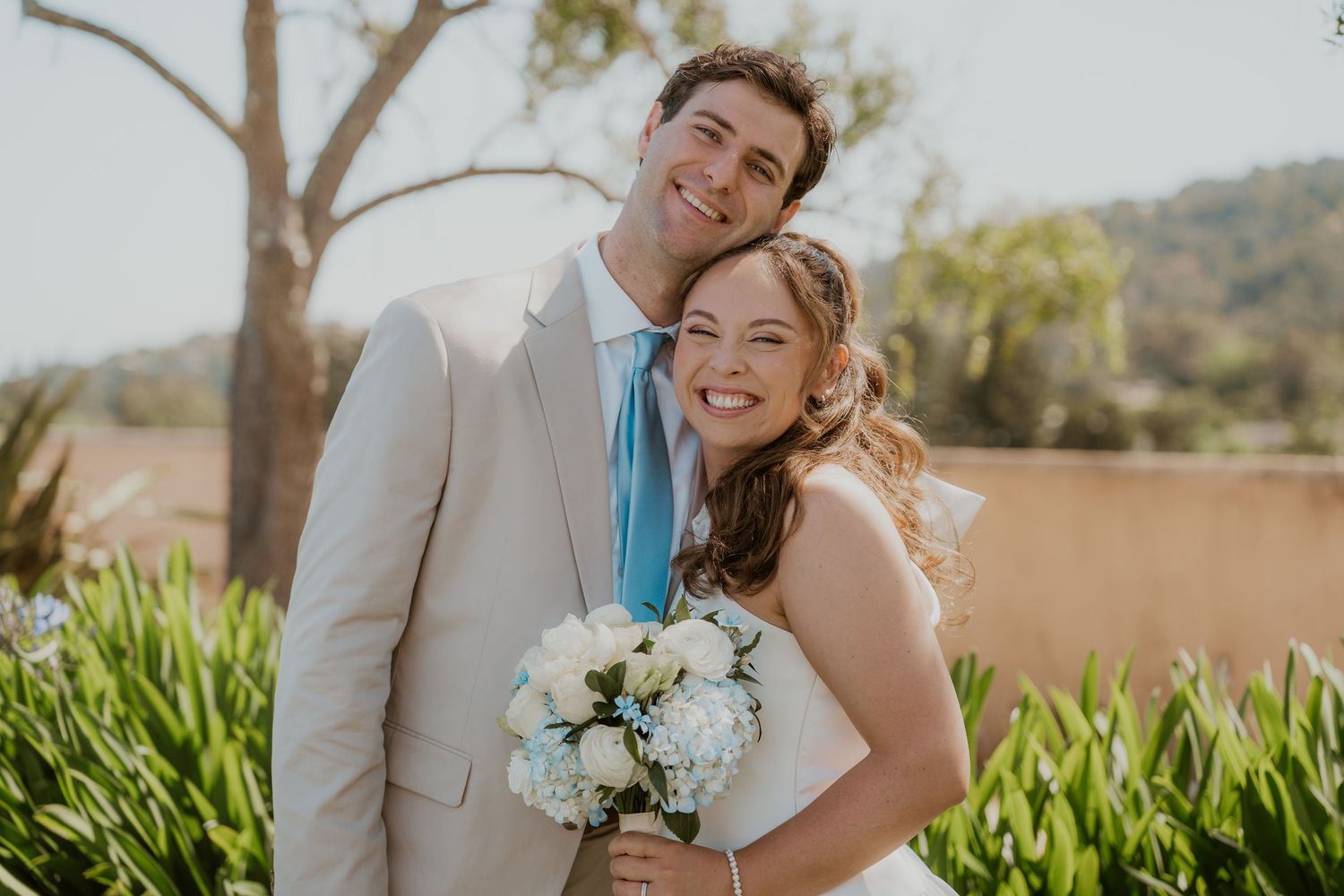 Happy couple at a Civil ceremony at the Marin County Civic Center