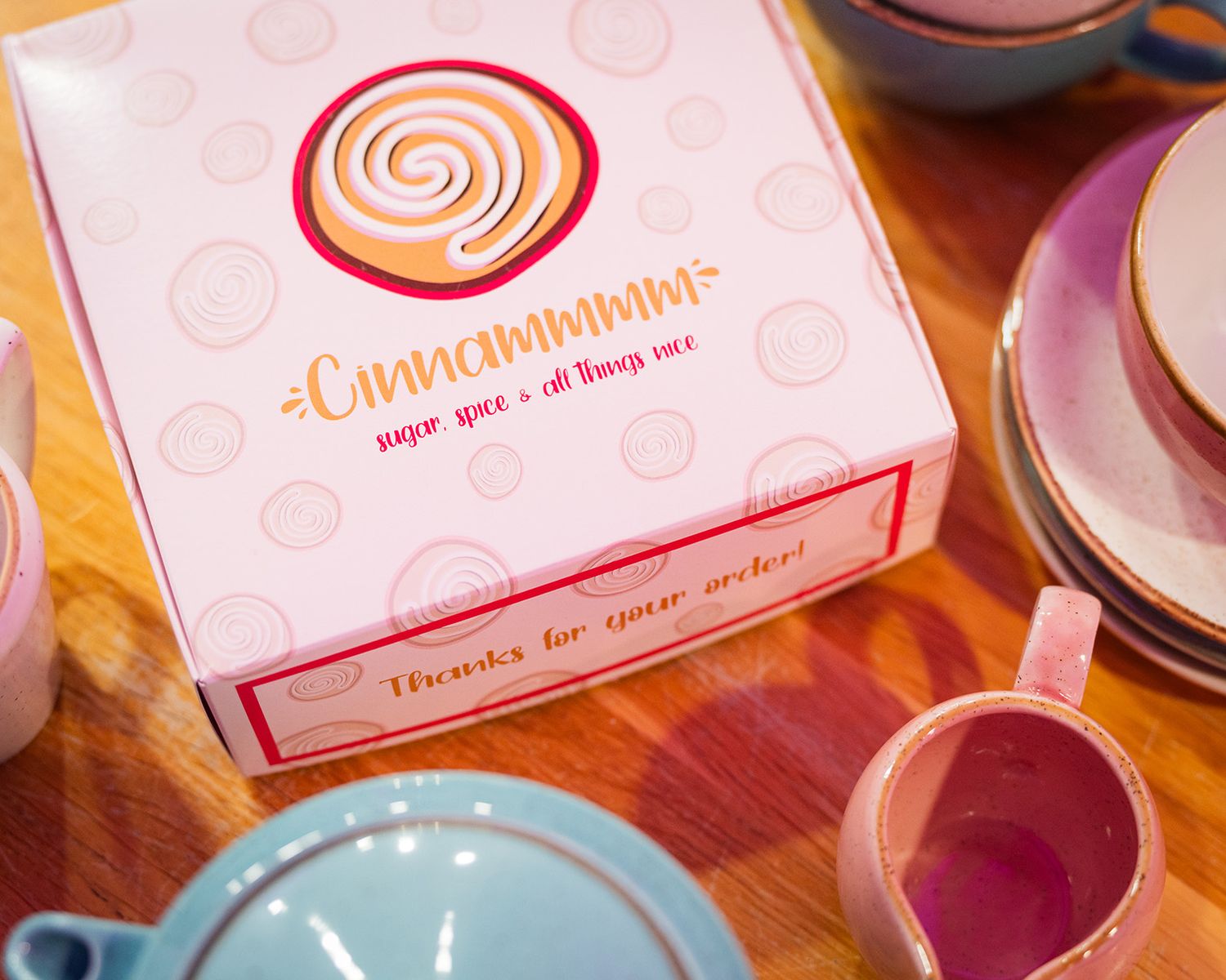 Cinnammmm packaging at cinnammmm cafe