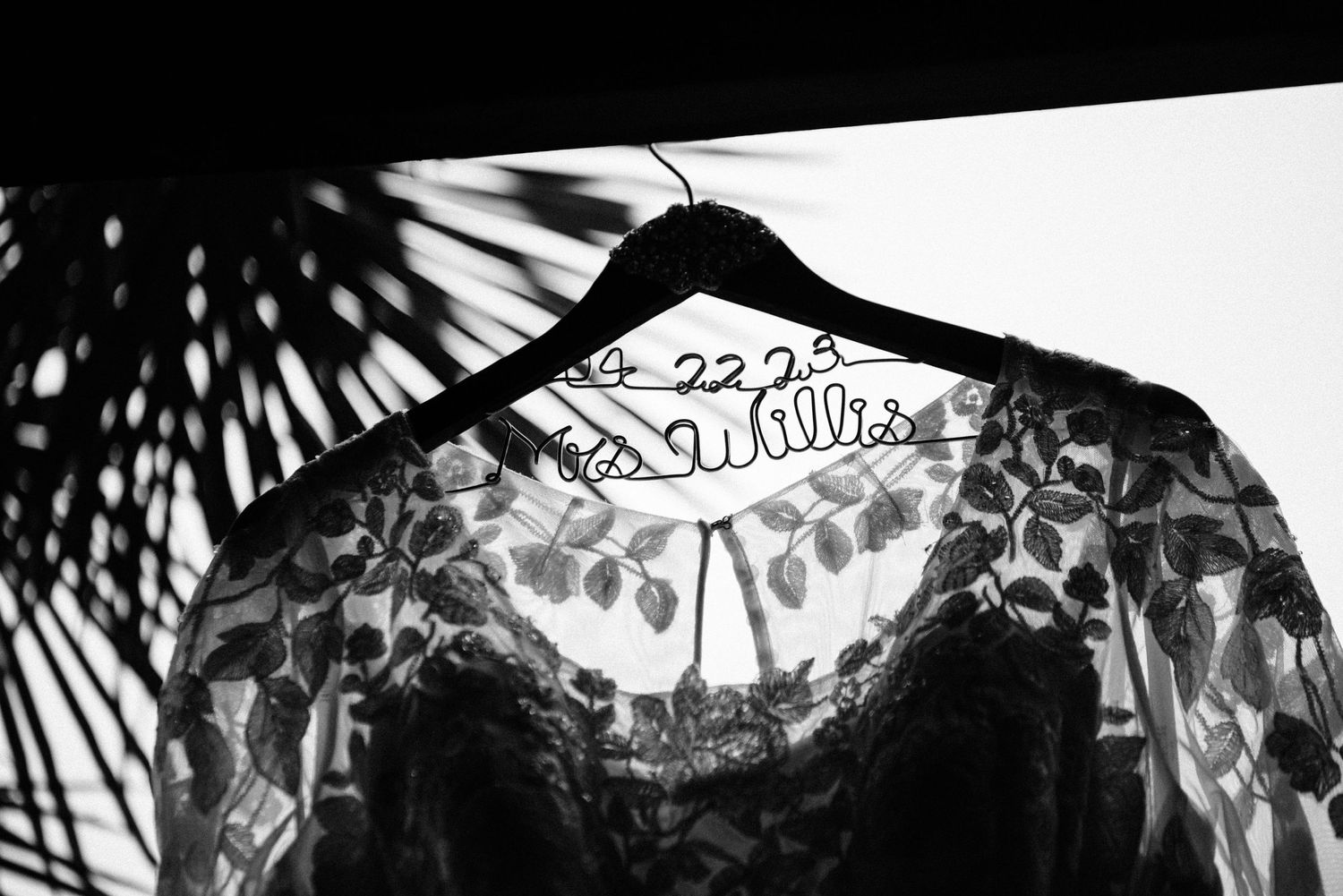 Artistic black and white silhouette pattern of wedding decorations.