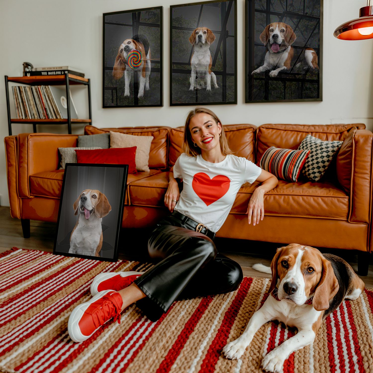Aufgehängte Wall Art der Portraits Hundes