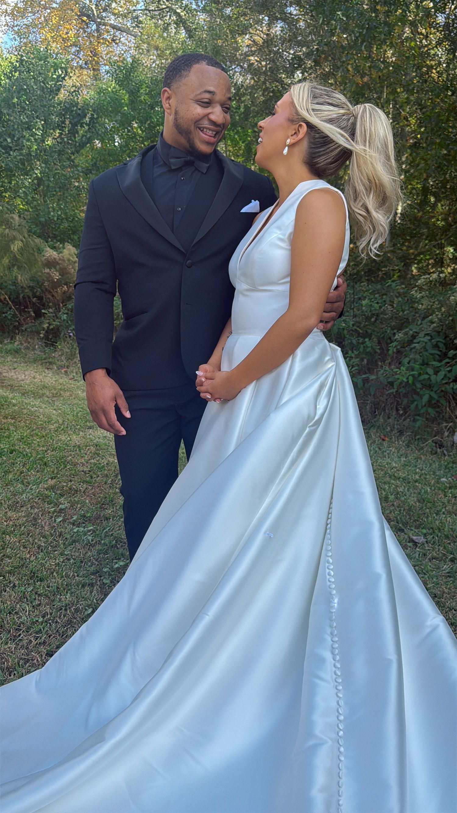wedding content creation of bride and groom