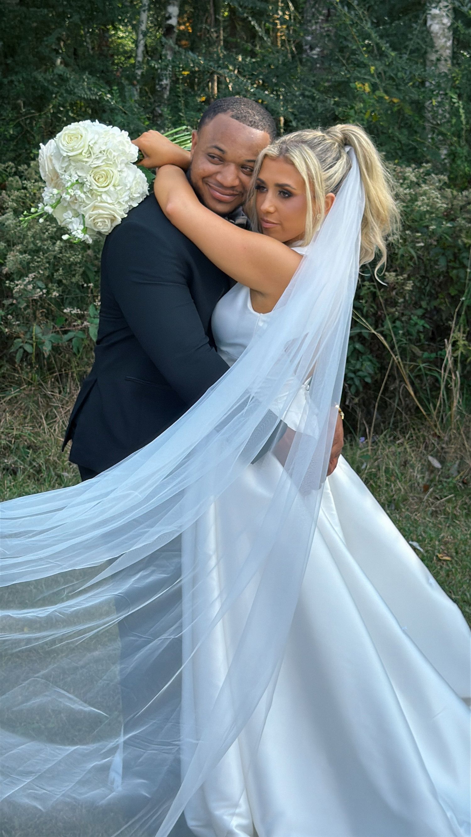 wedding content creation of bride and groom