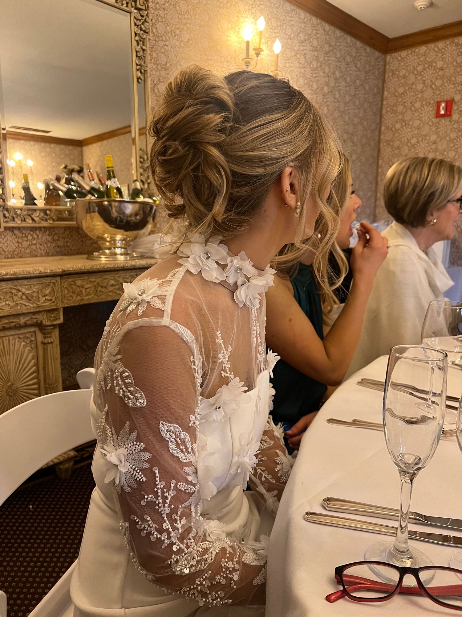 wedding content creation bride at bridal brunch