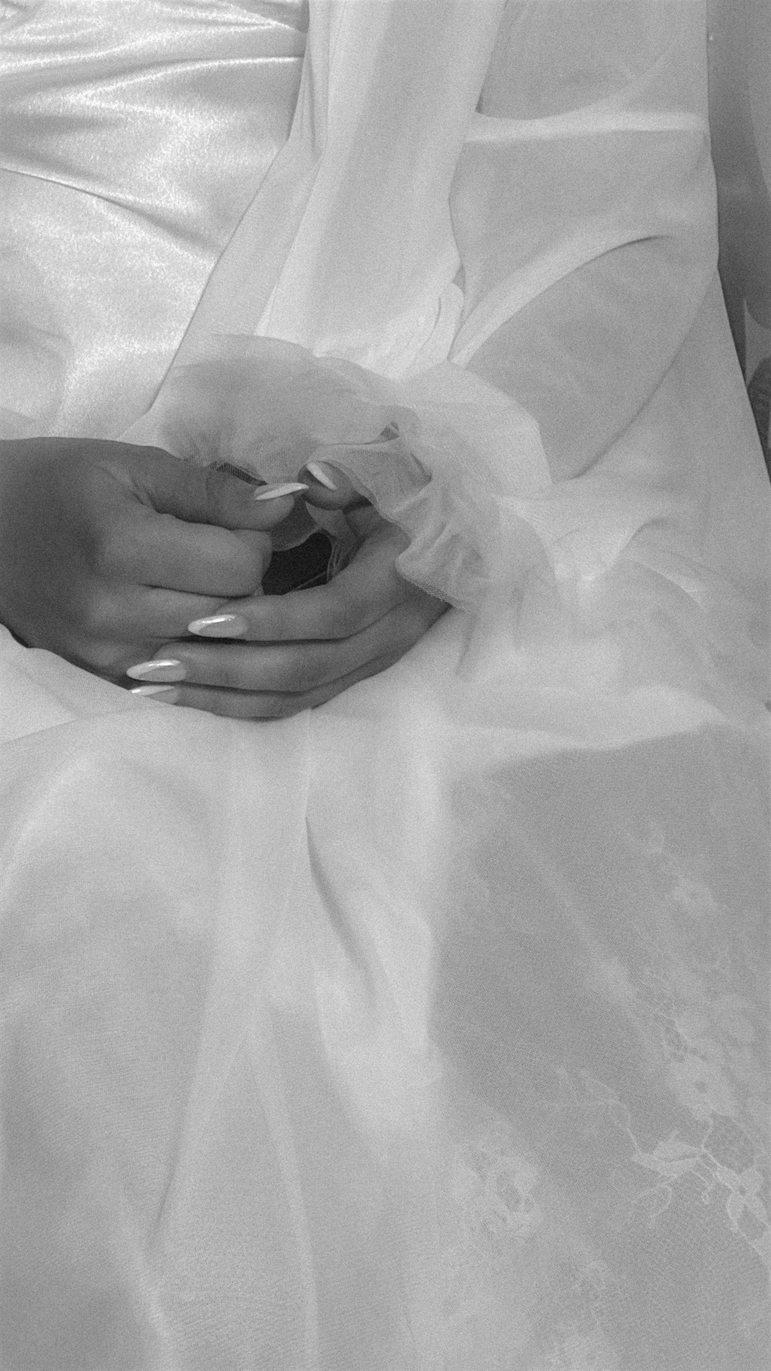 wedding content creation of bridesmaid getting ready detail shot