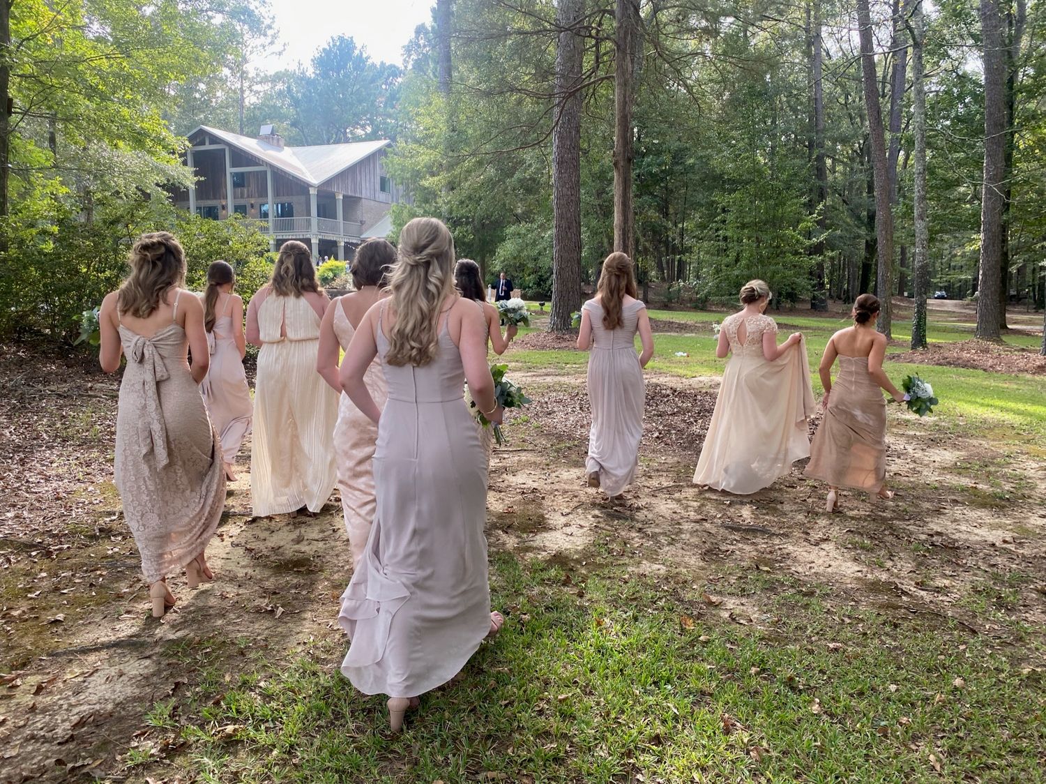 wedding content creation of bride and bridesmaids