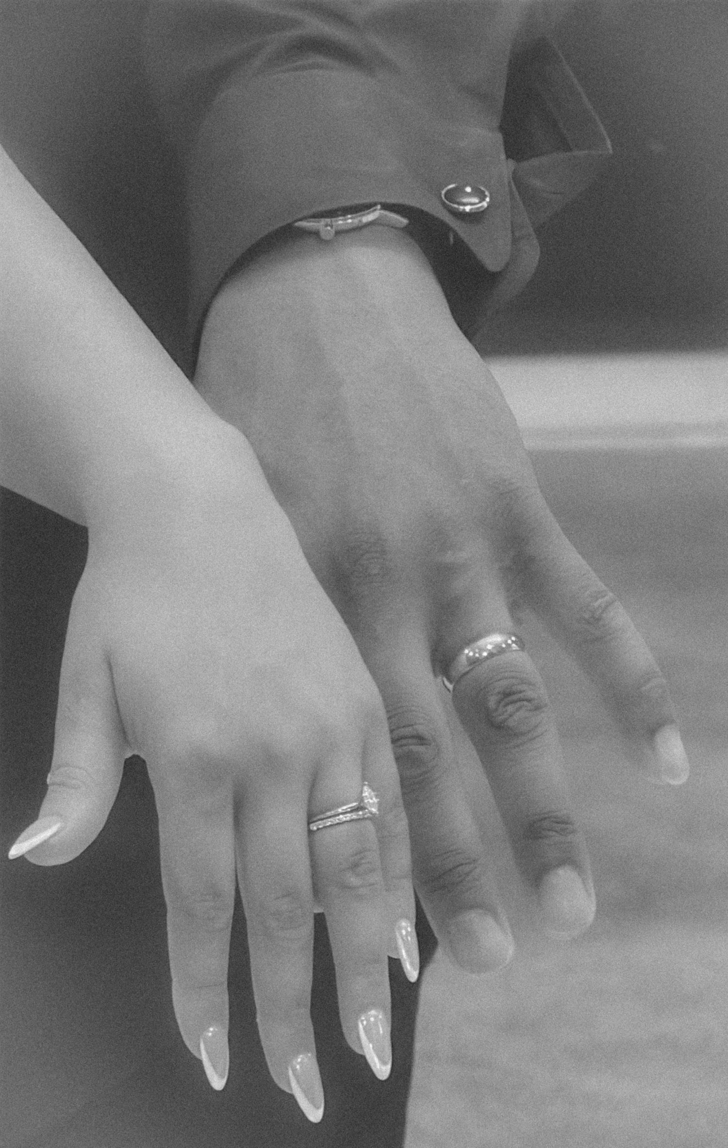 wedding content creation of bride and groom ring close up
