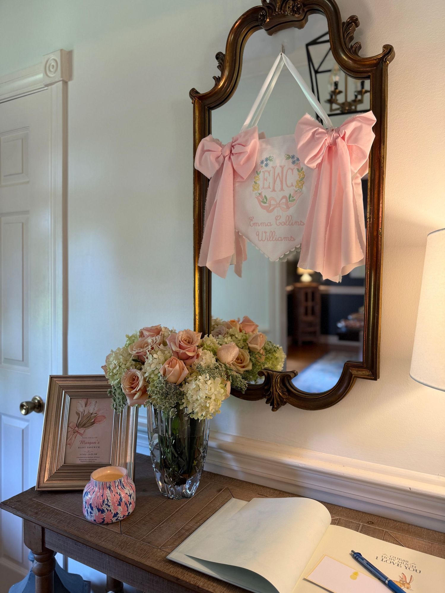 baby shower content creation detail shot of decor