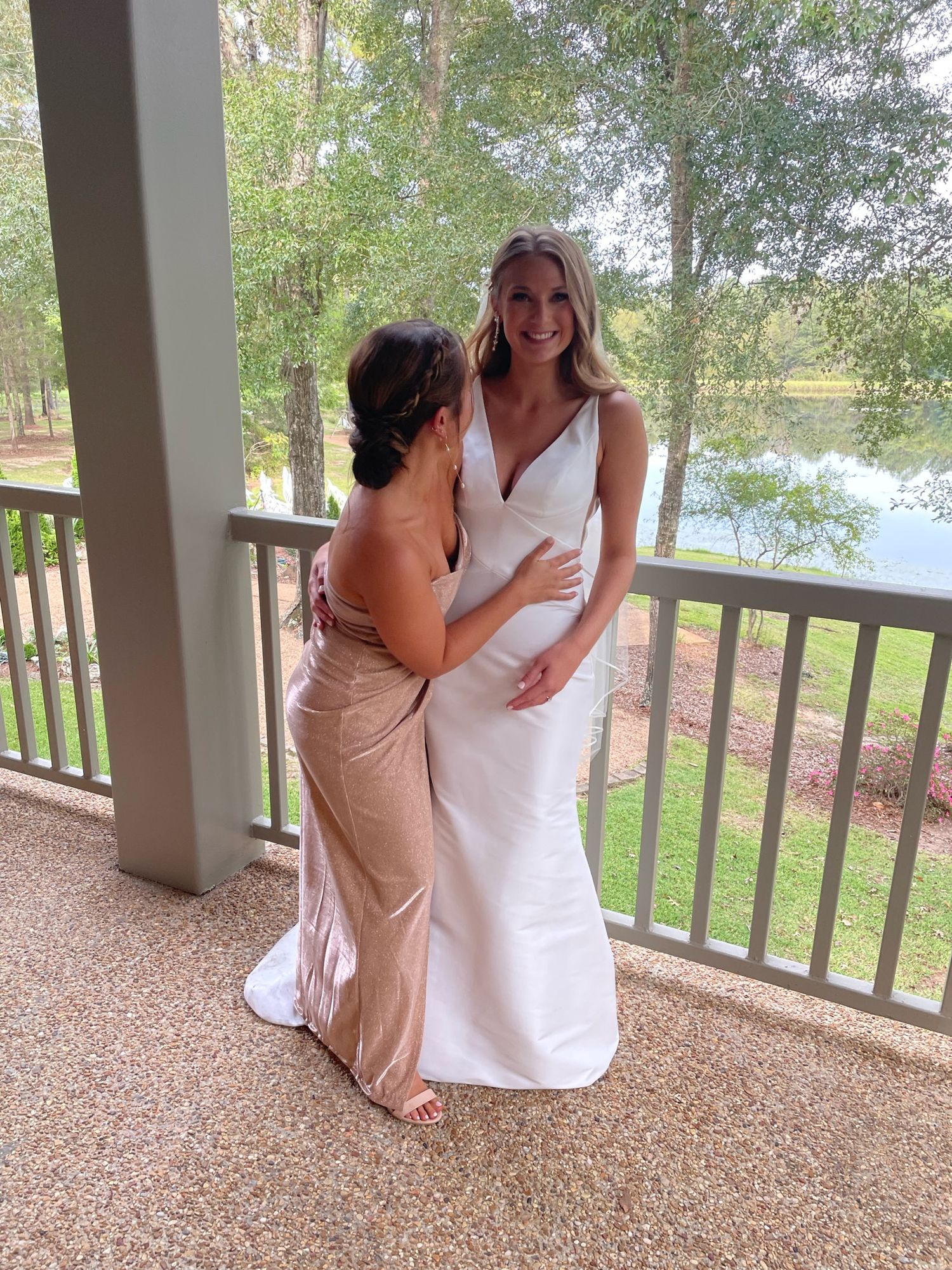 wedding content creation of bride and bridesmaid