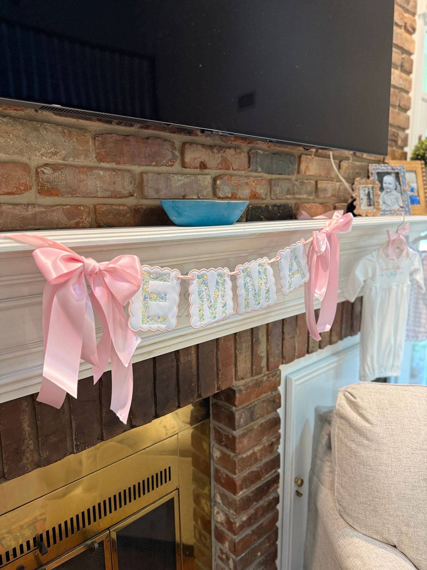 baby shower content creation detail shot of decor