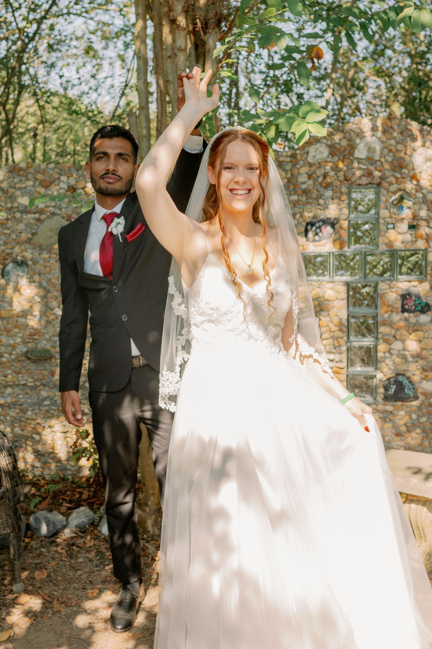 first look of bride and groom