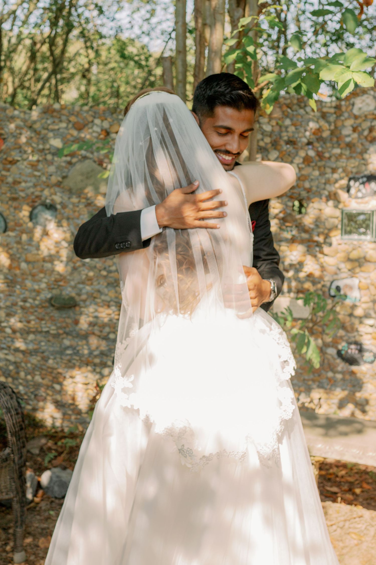 first look of bride and groom