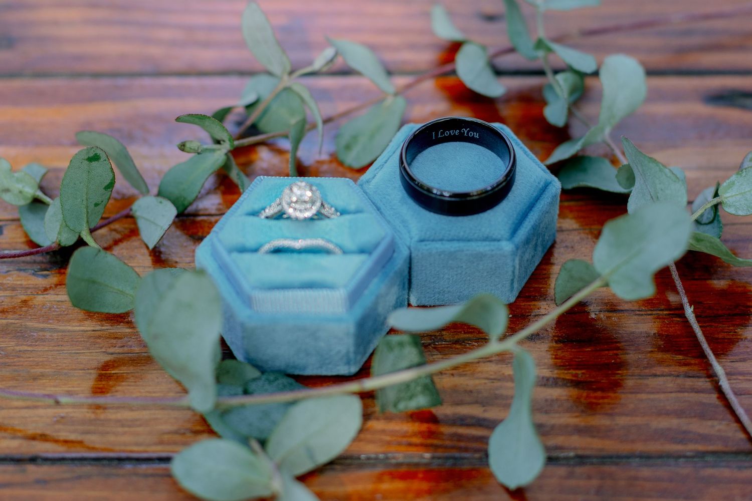 wedding rings. ring says i do