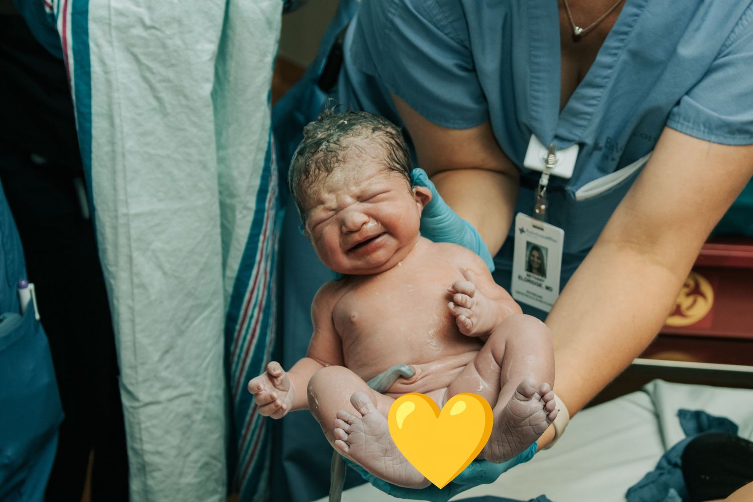 Copperas Cove Birth Photographer baby's emergence into the world.