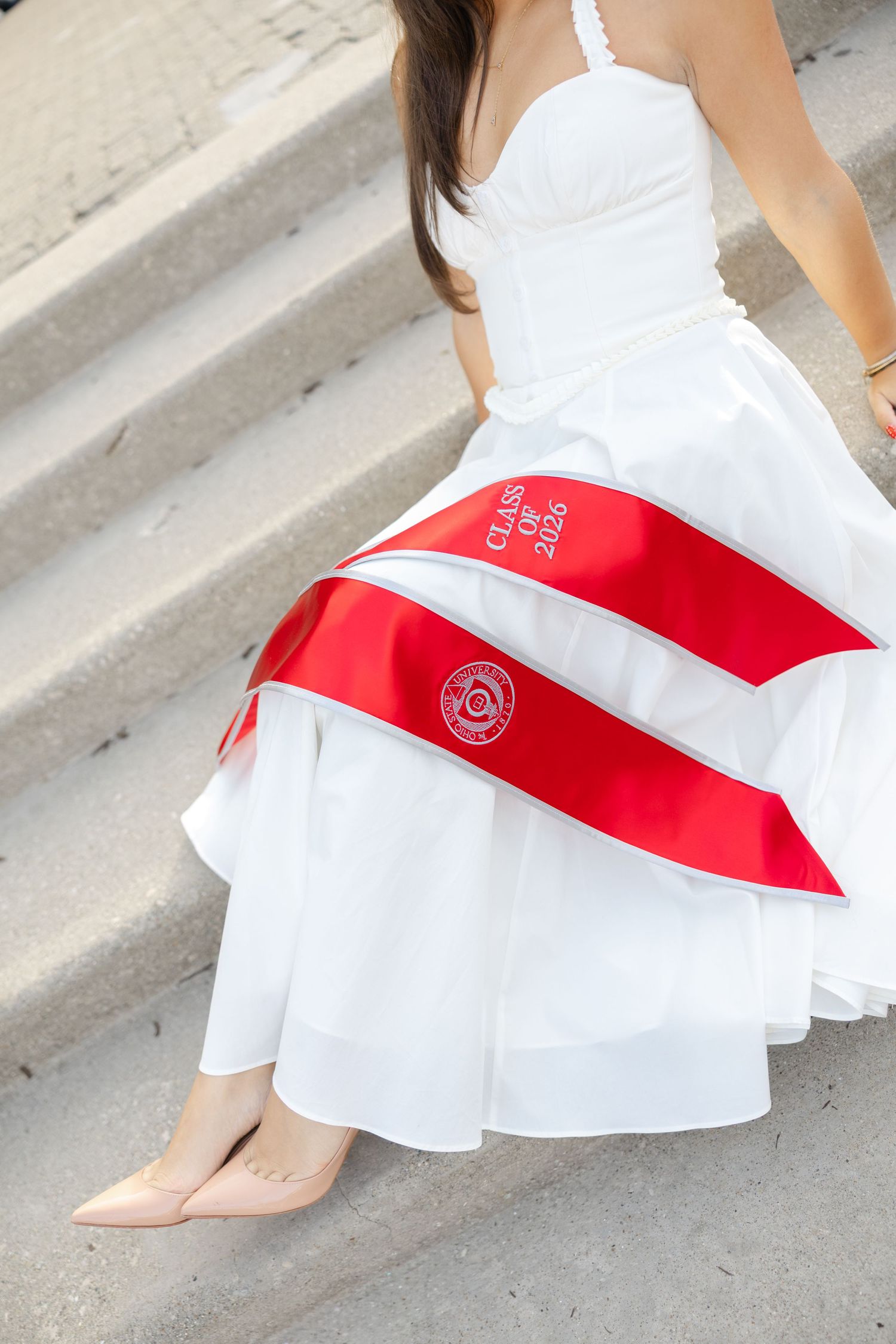 Ohio State graduation photos with natural light style
