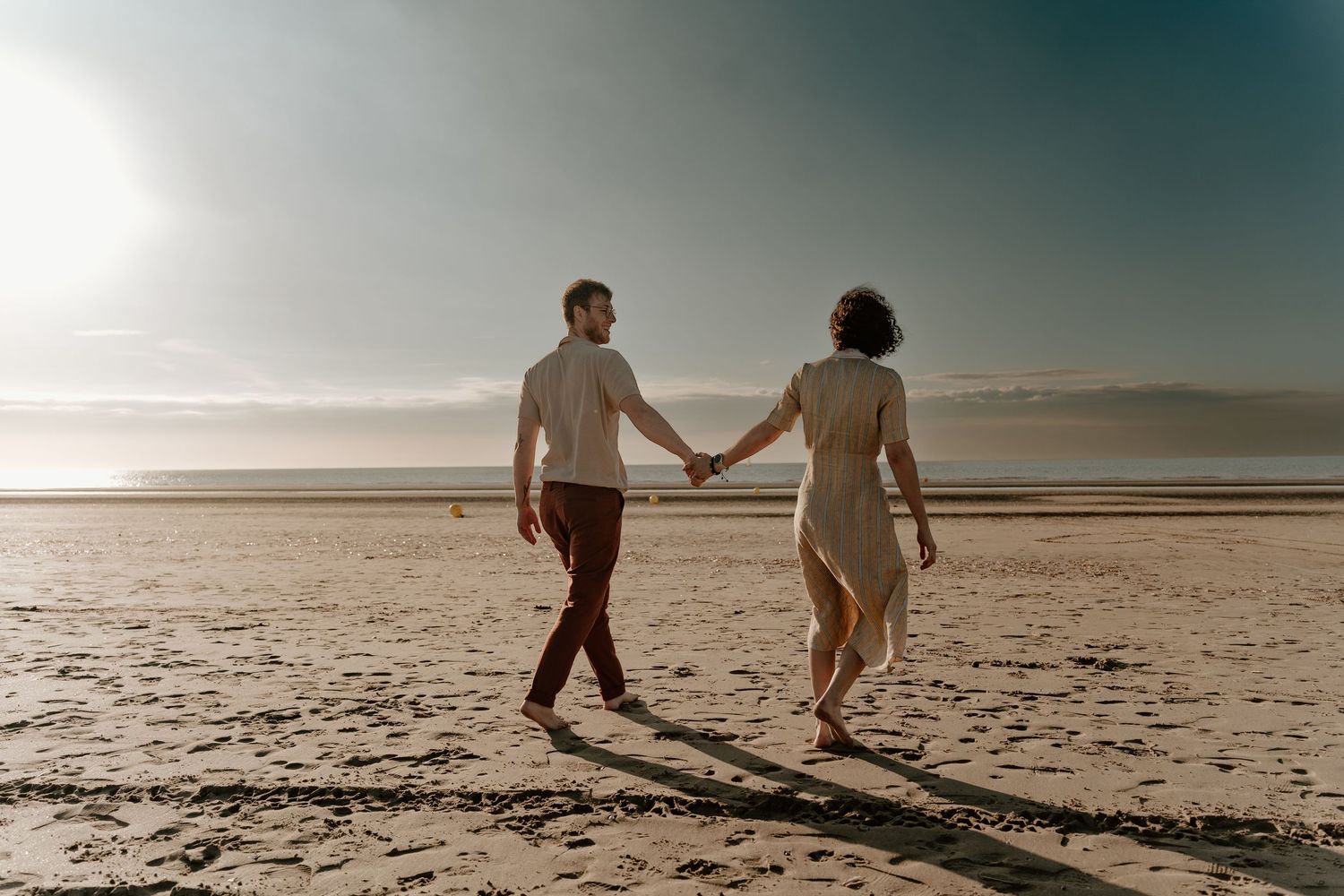 Couple plage nord de la france lille aurelie dufosse photographe
