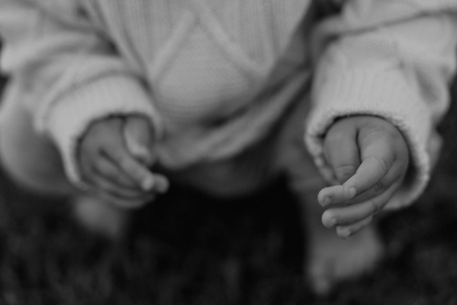 Close-up of child’s hands
Close-up of small child’s hands in a warm indoor family session.