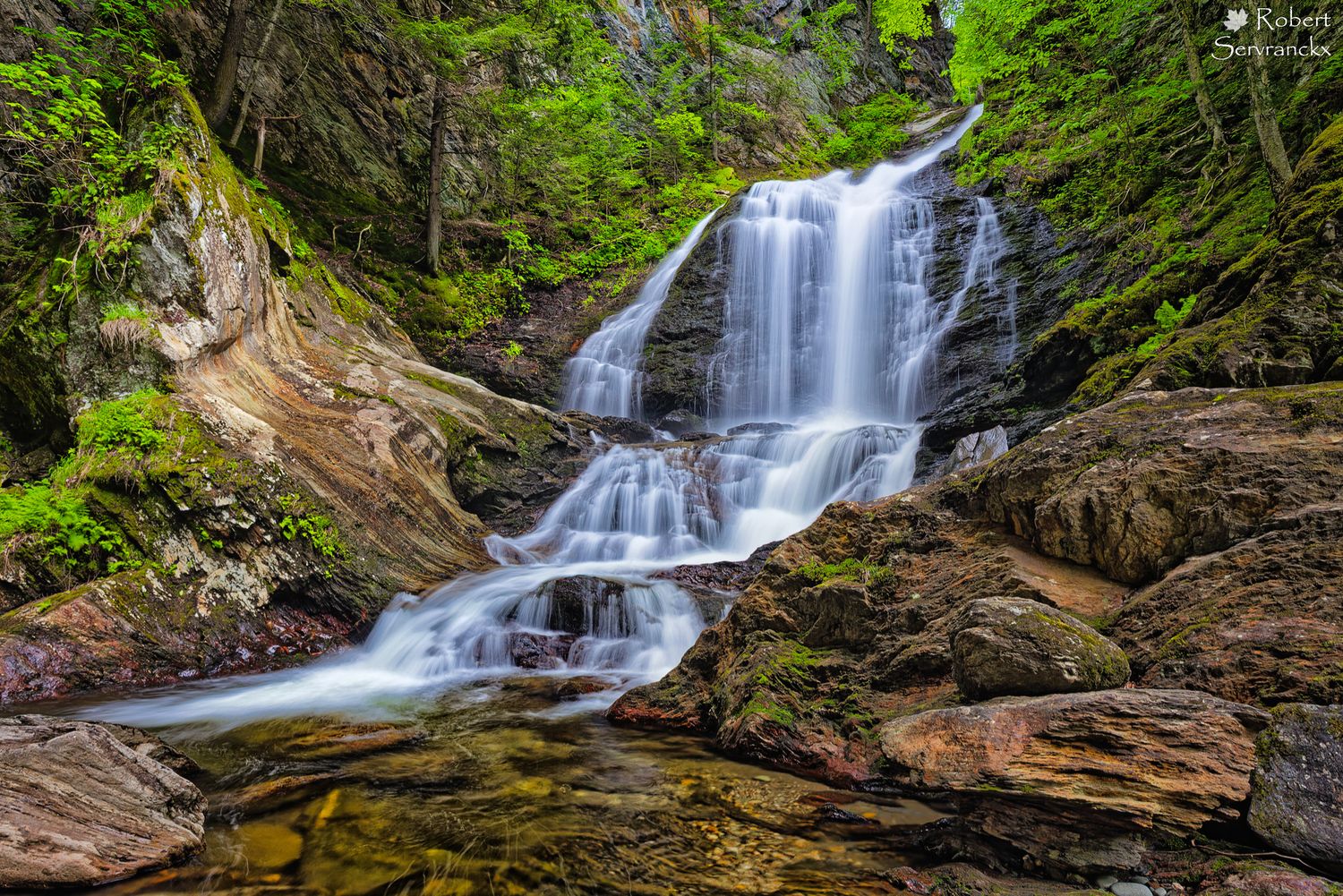 Moss Glen Falls, Stowe, Vermont - Chutes Moss Glen, Stowe, Vermont