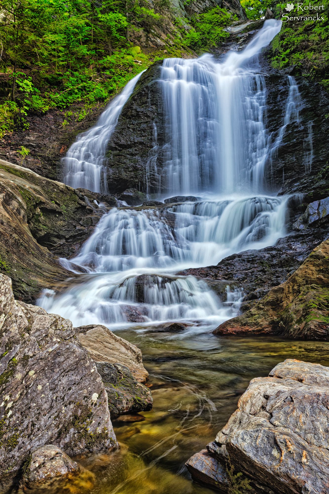 Moss Glen Falls, Stowe, Vermont - Chutes Moss Glen, Stowe, Vermont