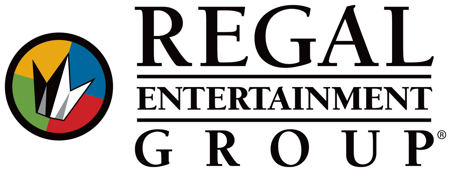 Regal Entertainment Group logo featuring multicolored starburst design against black background.