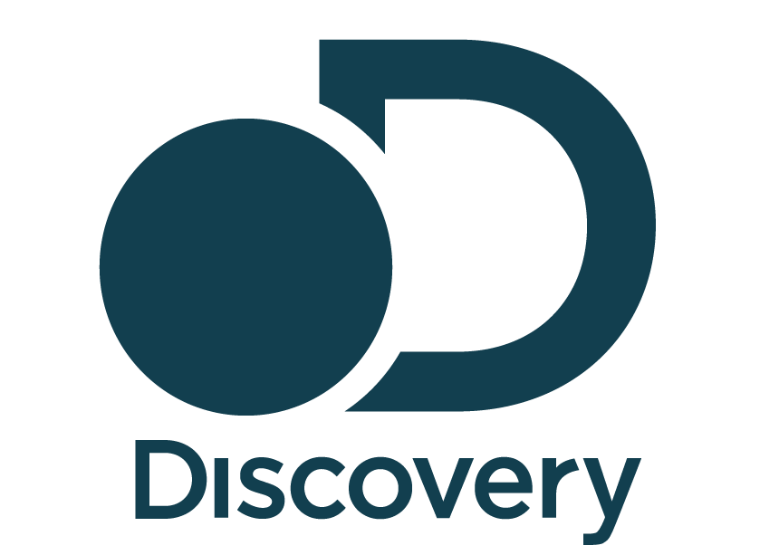 Simple navy blue Discovery Channel logo featuring the letter D with a circular element.