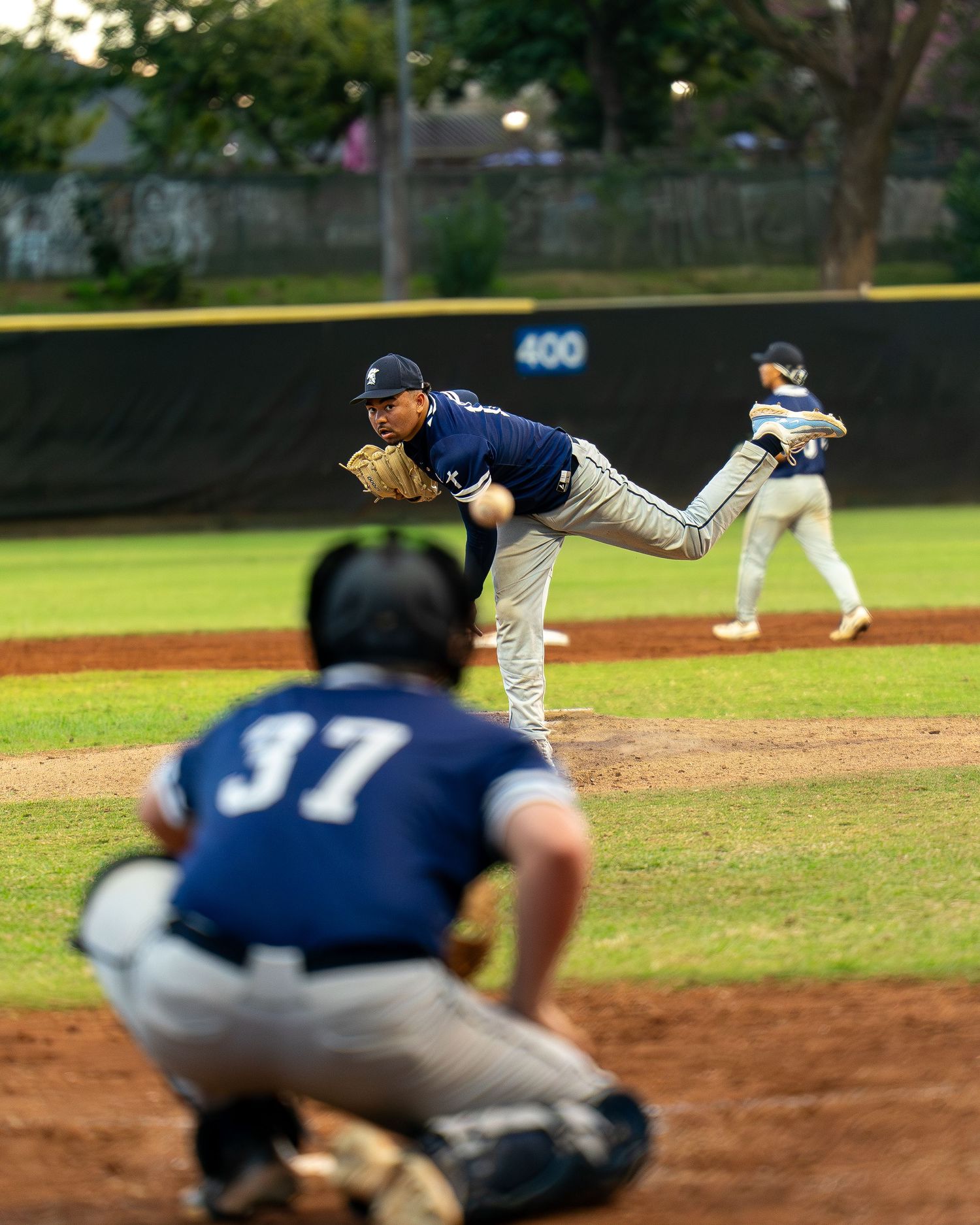 Spring sports action shot from a Hawaii athletic competition