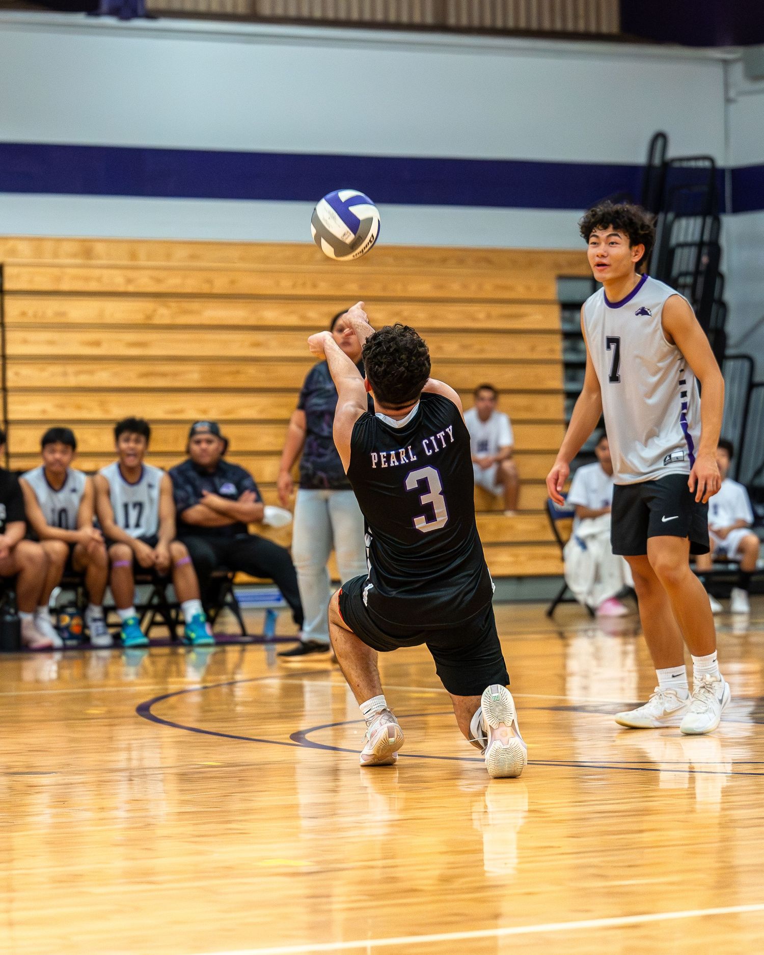 Baseball game intensity captured during a Hawaii spring season