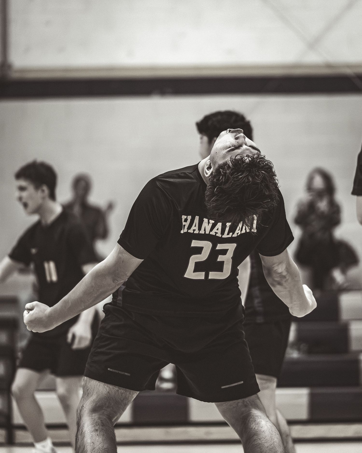 Spring sports athlete giving full effort during a Hawaii competition