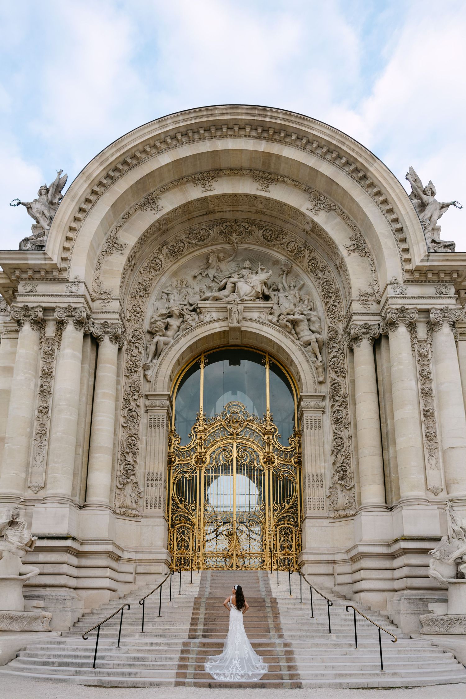 bridal portrait in paris from editorial wedding photographer Chris Cheilas