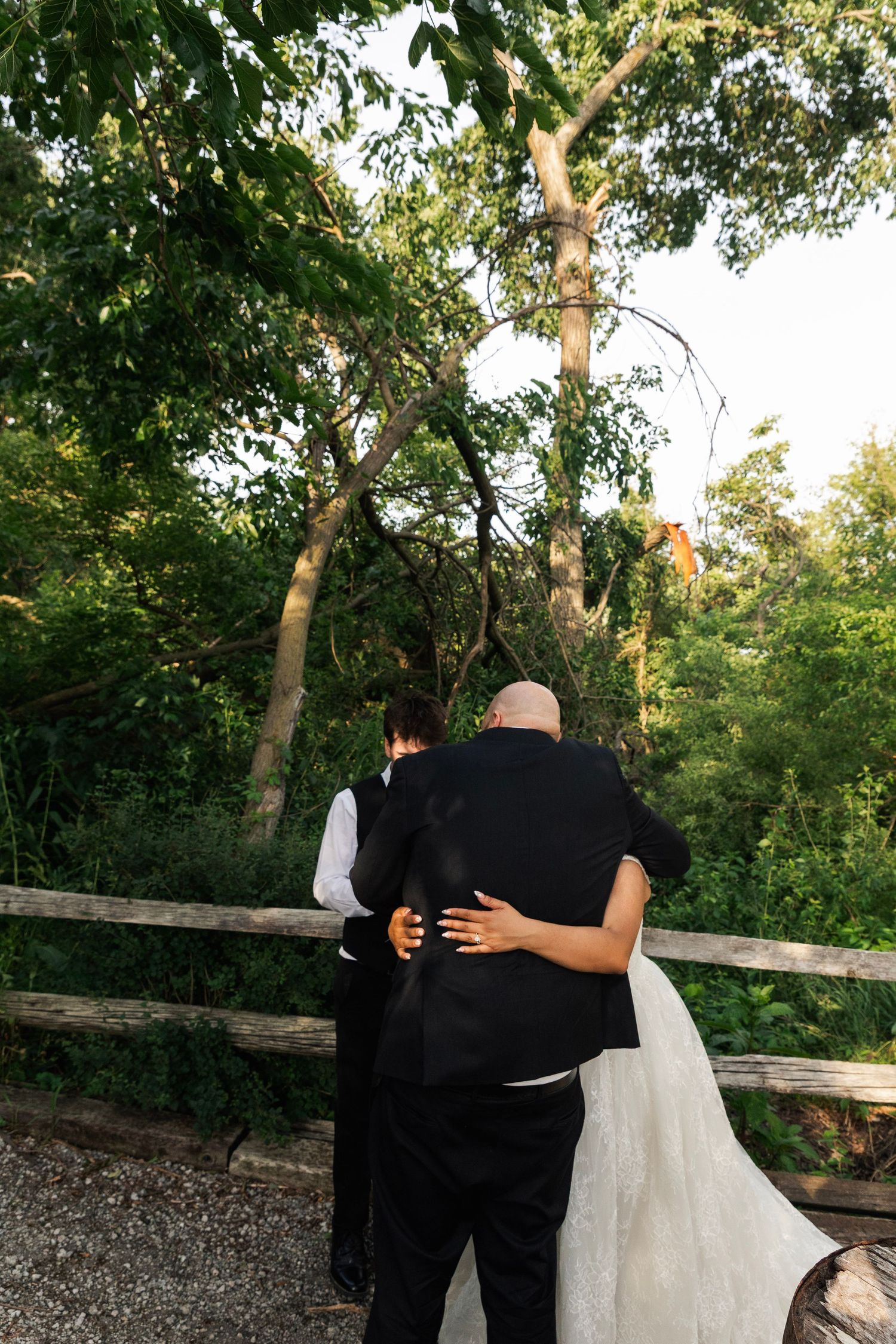 Romantic outdoor summer wedding on 35MM film photographer northern Indiana candid documentary true to life lush greens