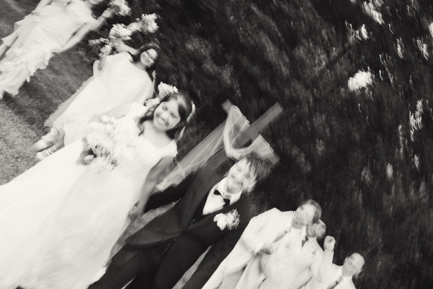 Romantic outdoor summer wedding on 35MM film photographer northern Indiana candid documentary true to life lush greens