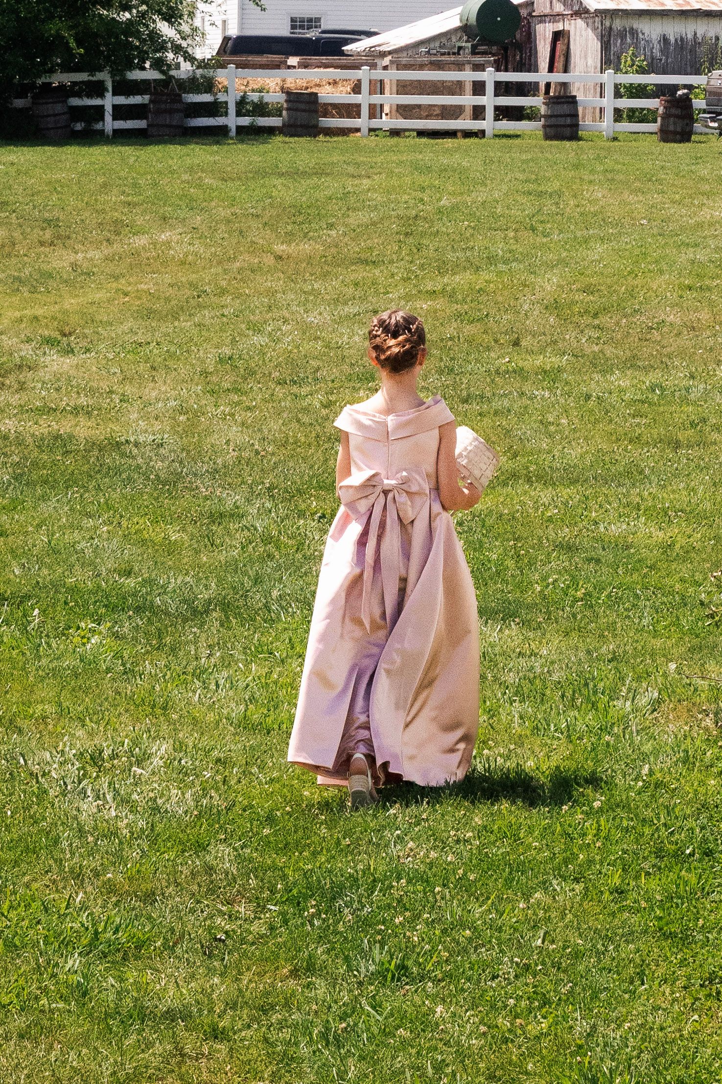 Romantic outdoor summer wedding on 35MM film photographer northern Indiana candid documentary true to life lush greens