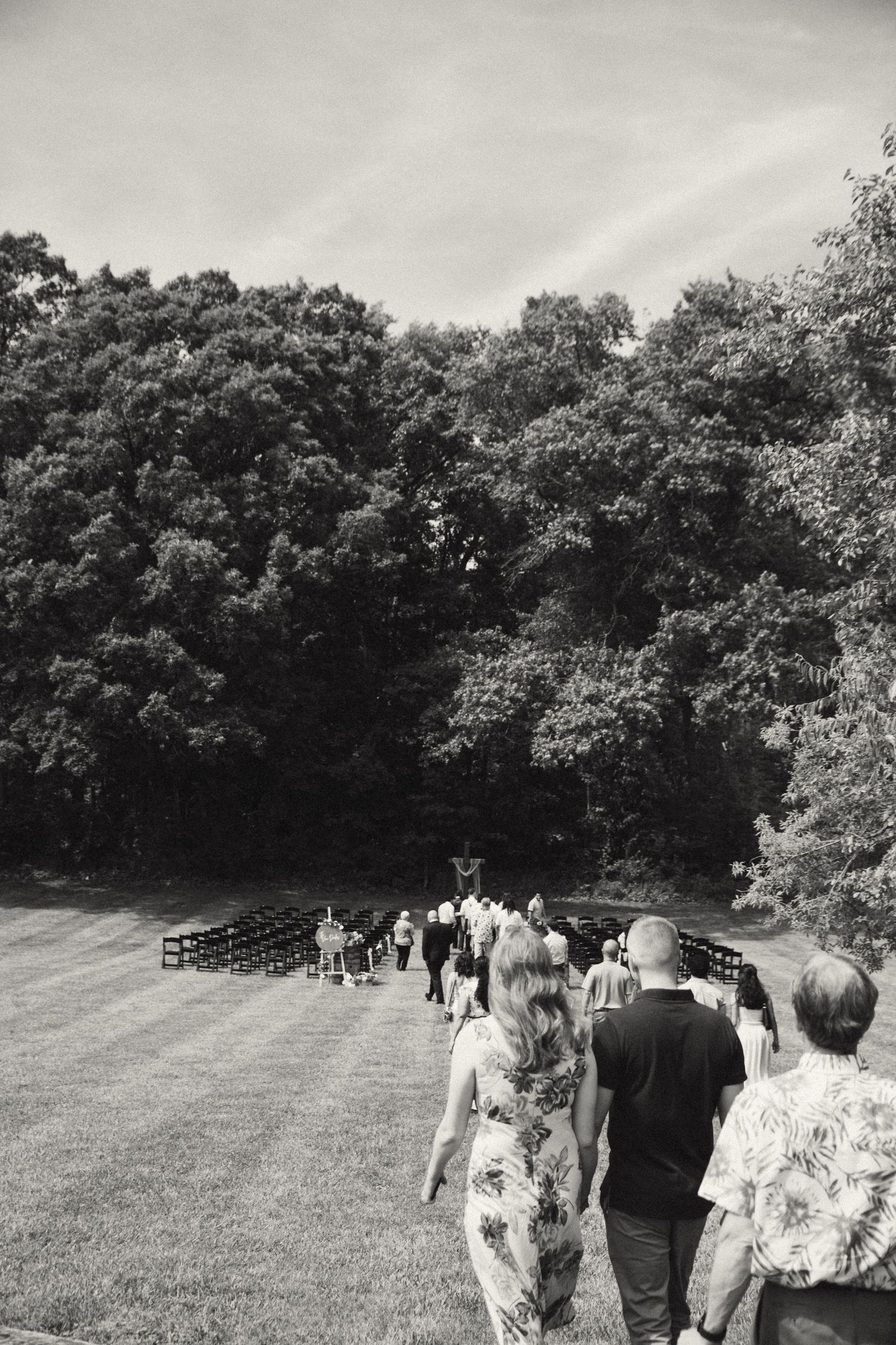 Romantic outdoor summer wedding on 35MM film photographer northern Indiana candid documentary true to life lush greens