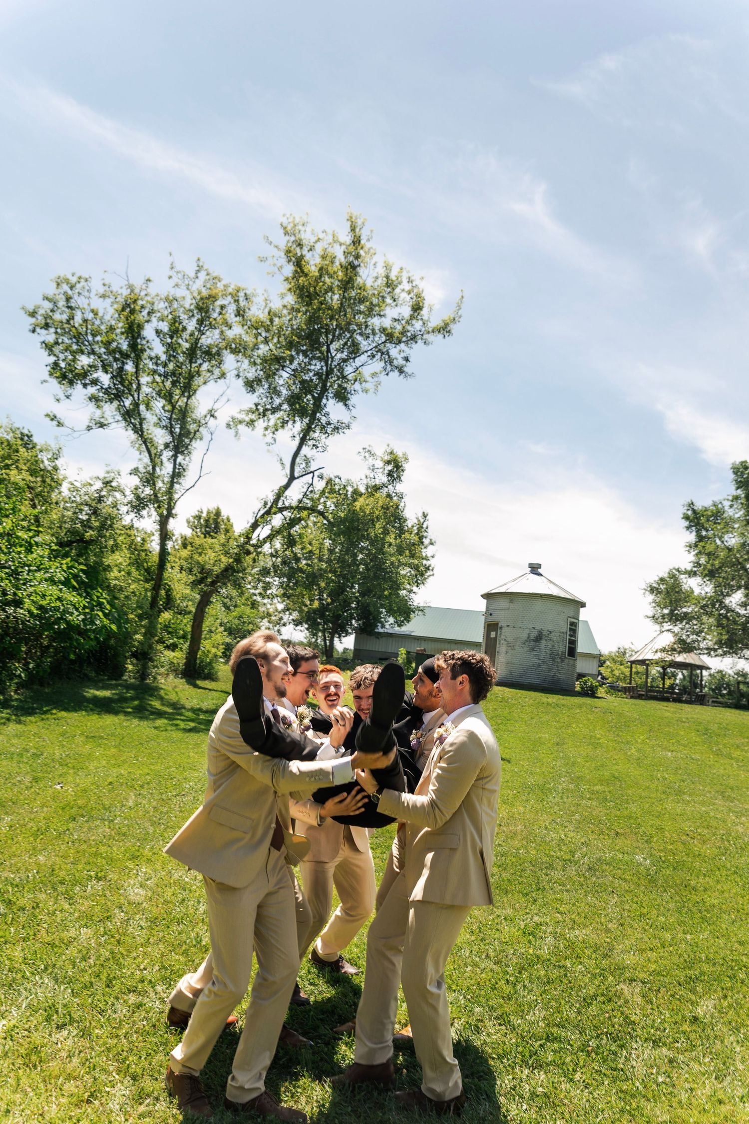 Romantic outdoor summer wedding on 35MM film photographer northern Indiana candid documentary true to life lush greens