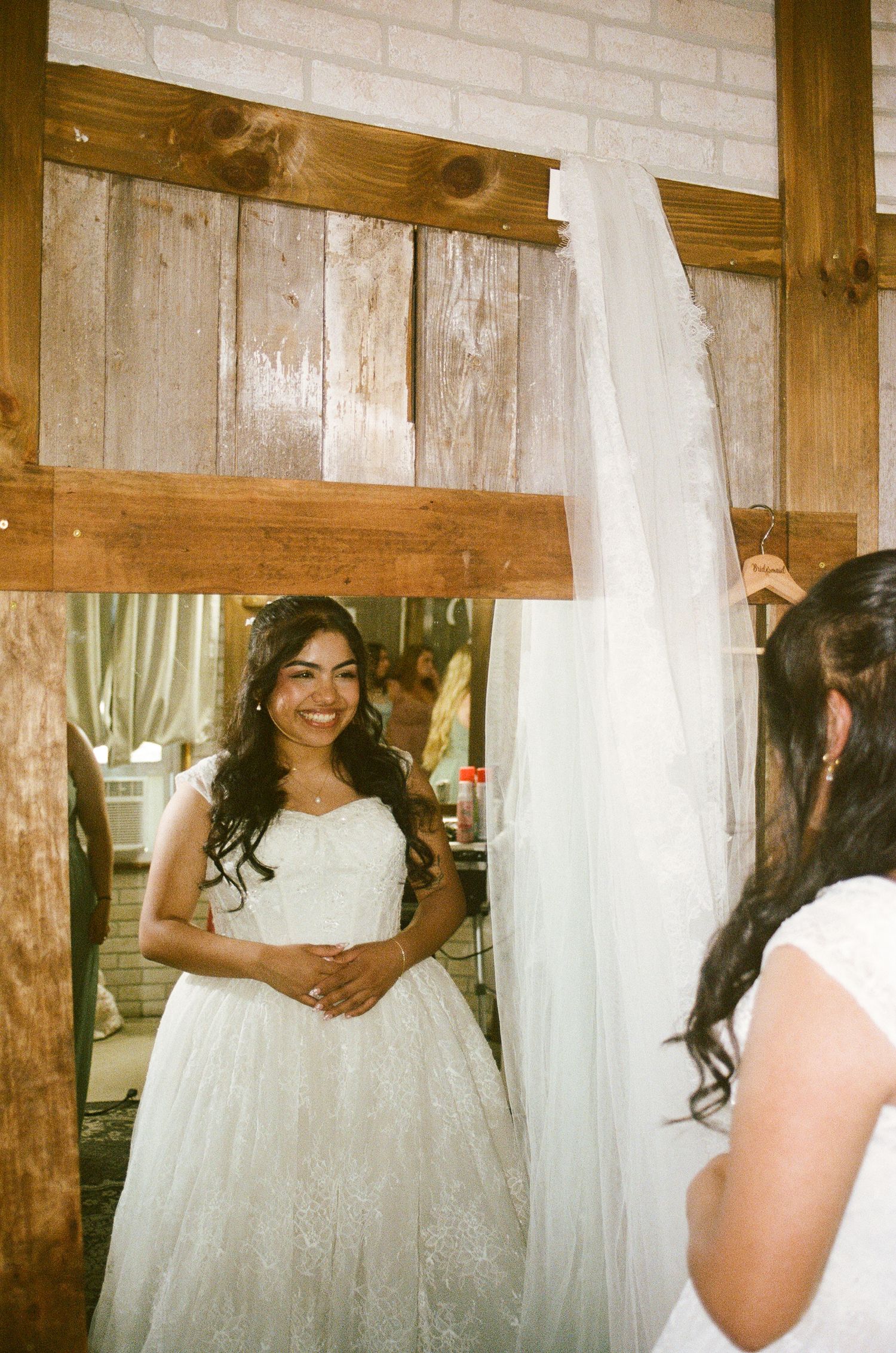 Romantic summer wedding on 35MM film photographer northern Indiana candid documentary true to life lush greens