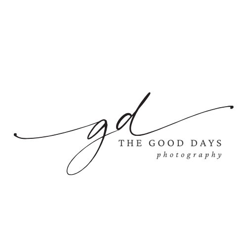Sleek black photography logo design with flowing handwritten typography.