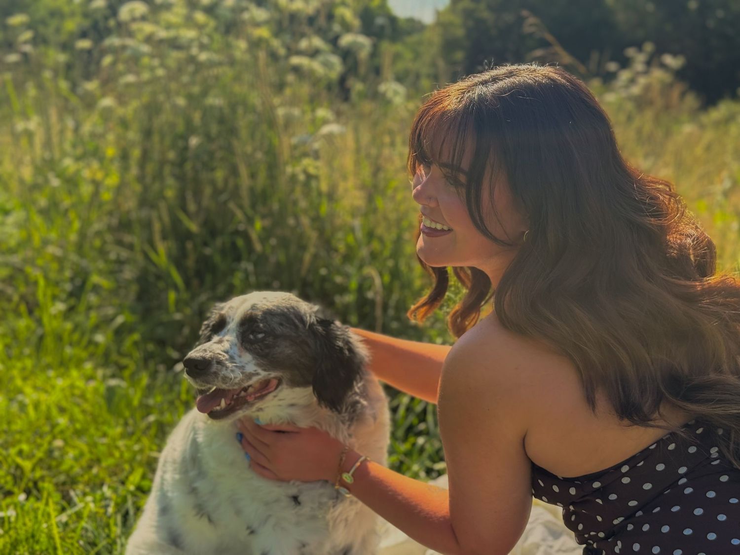 girl and her dog