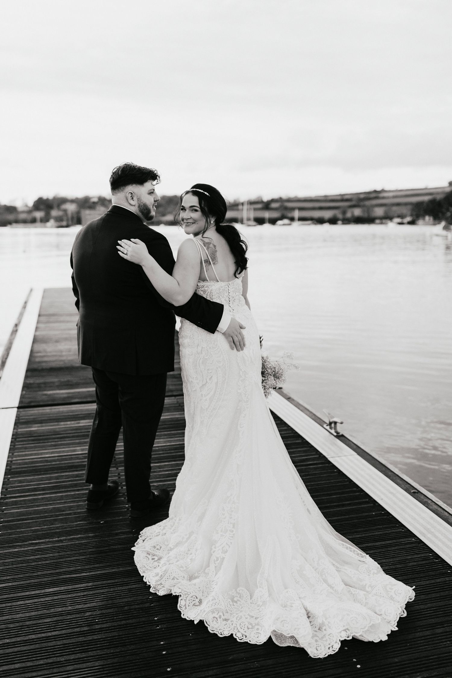Greenbank Hotel Falmouth Cornwall Wedding March Couples Portraits Jetty Pontoon Sunset